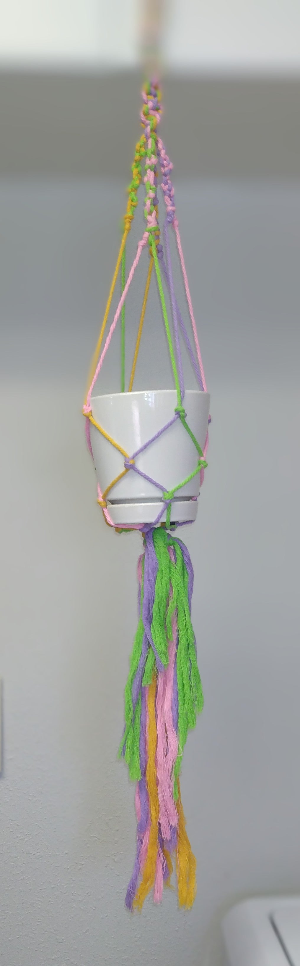 Handmade macrame plant hanger