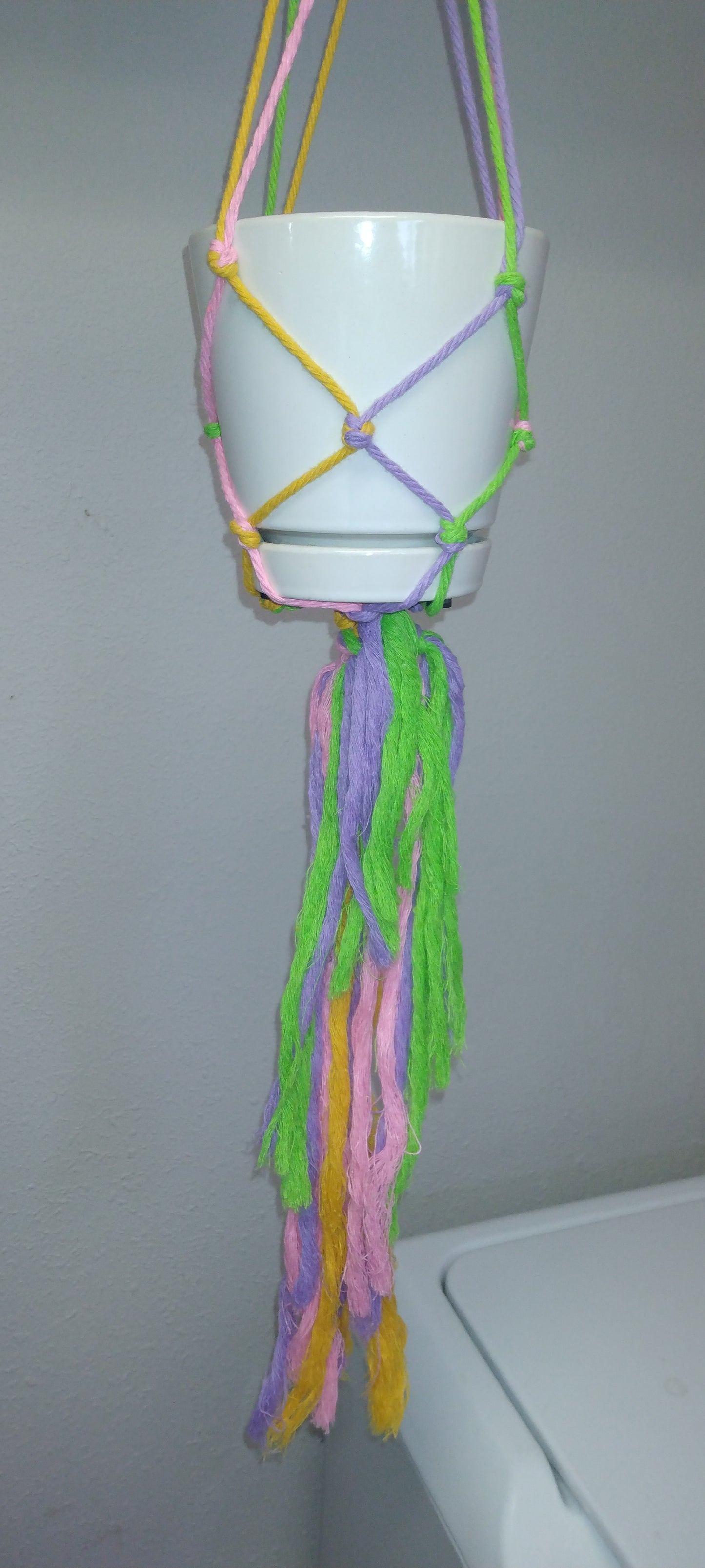 Handmade macrame plant hanger
