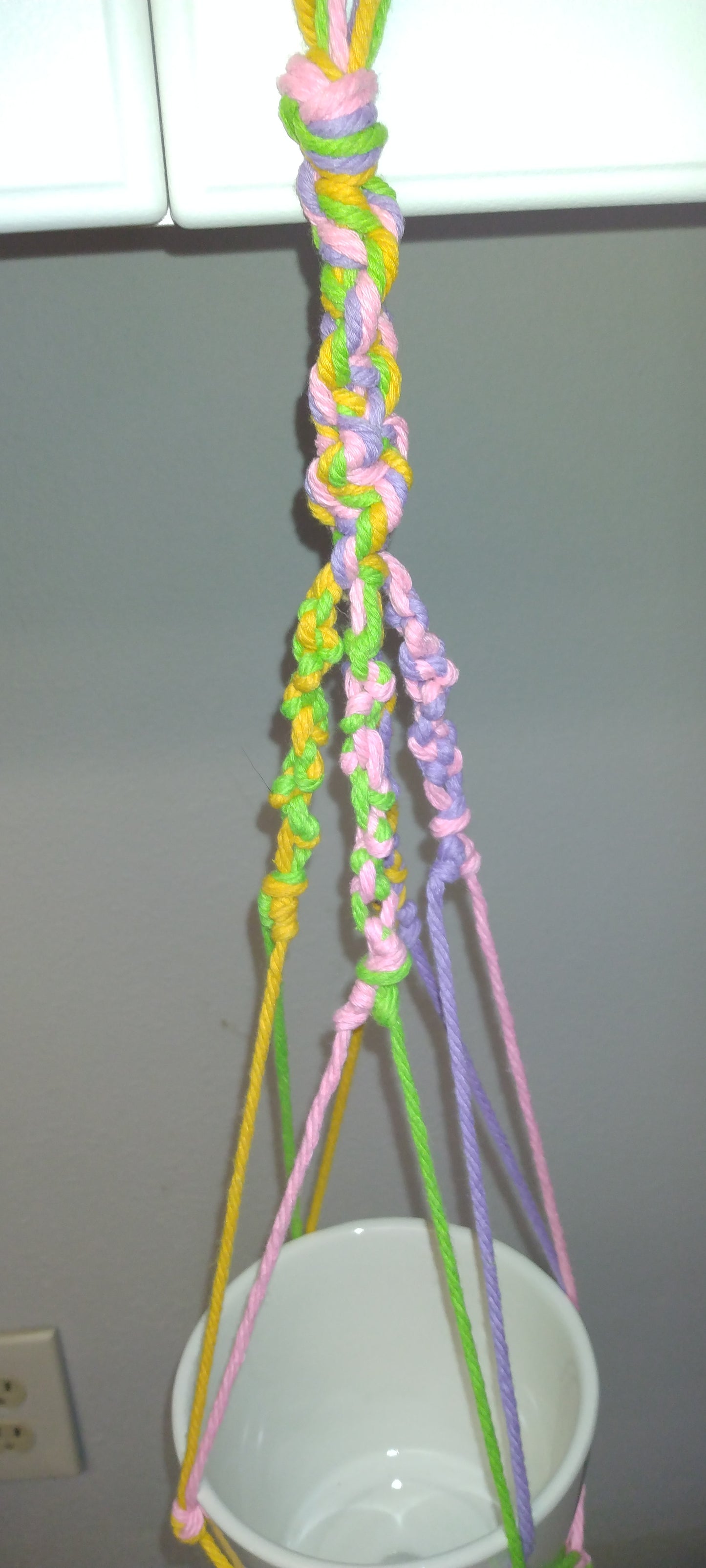 Handmade macrame plant hanger