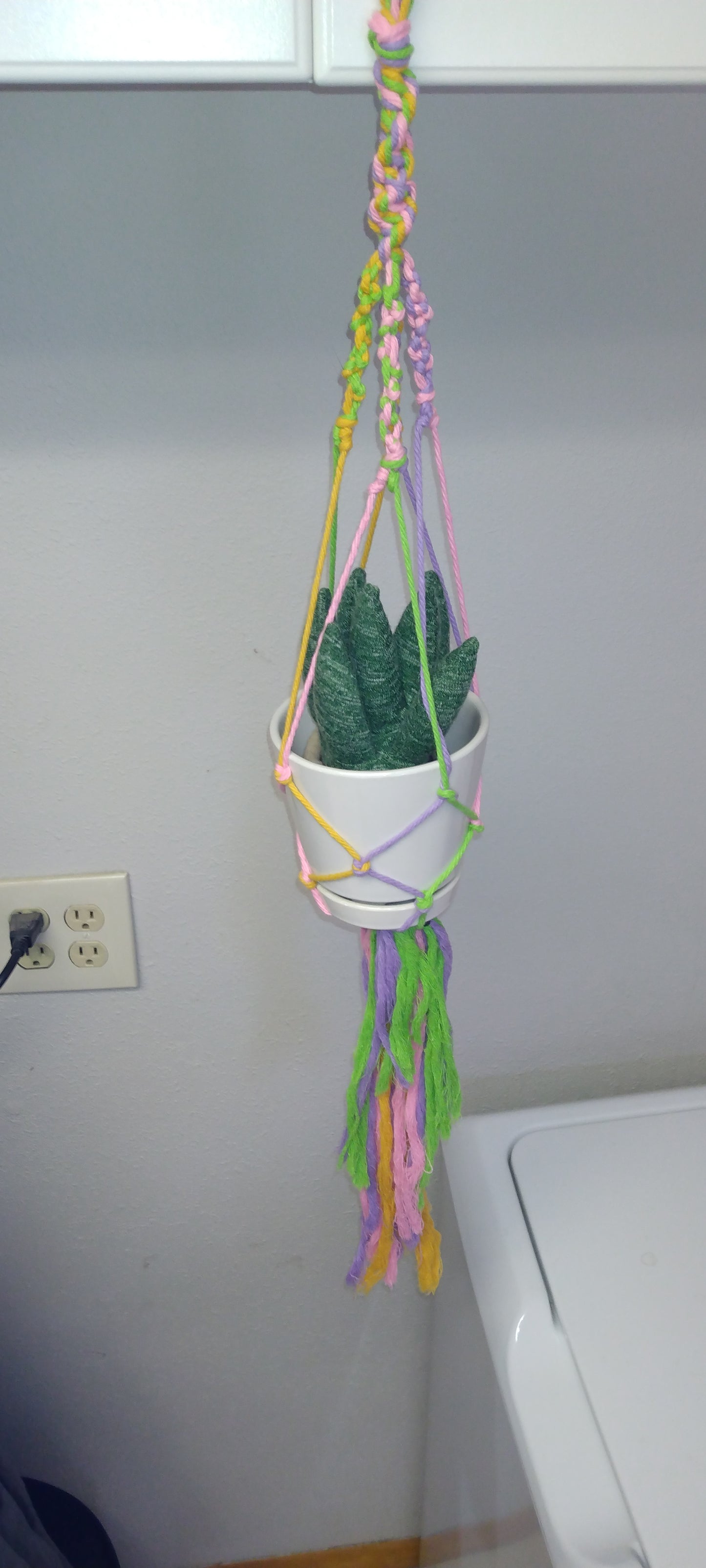 Handmade macrame plant hanger