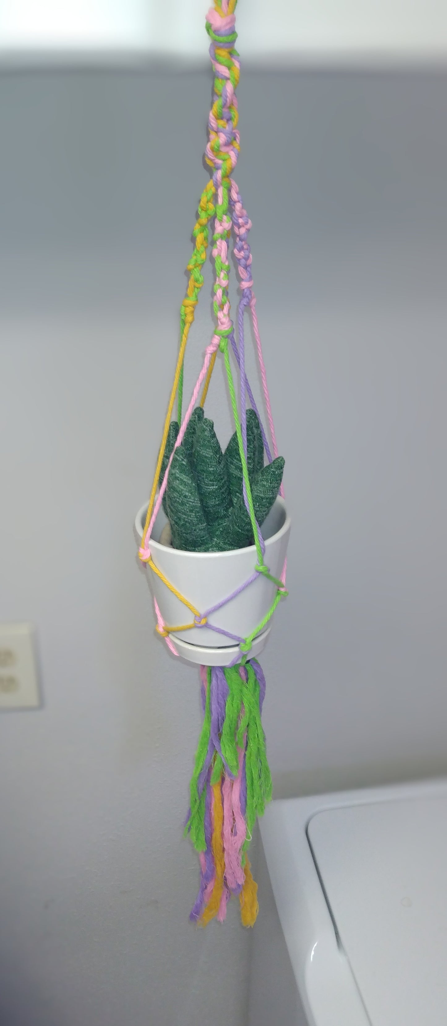 Handmade macrame plant hanger
