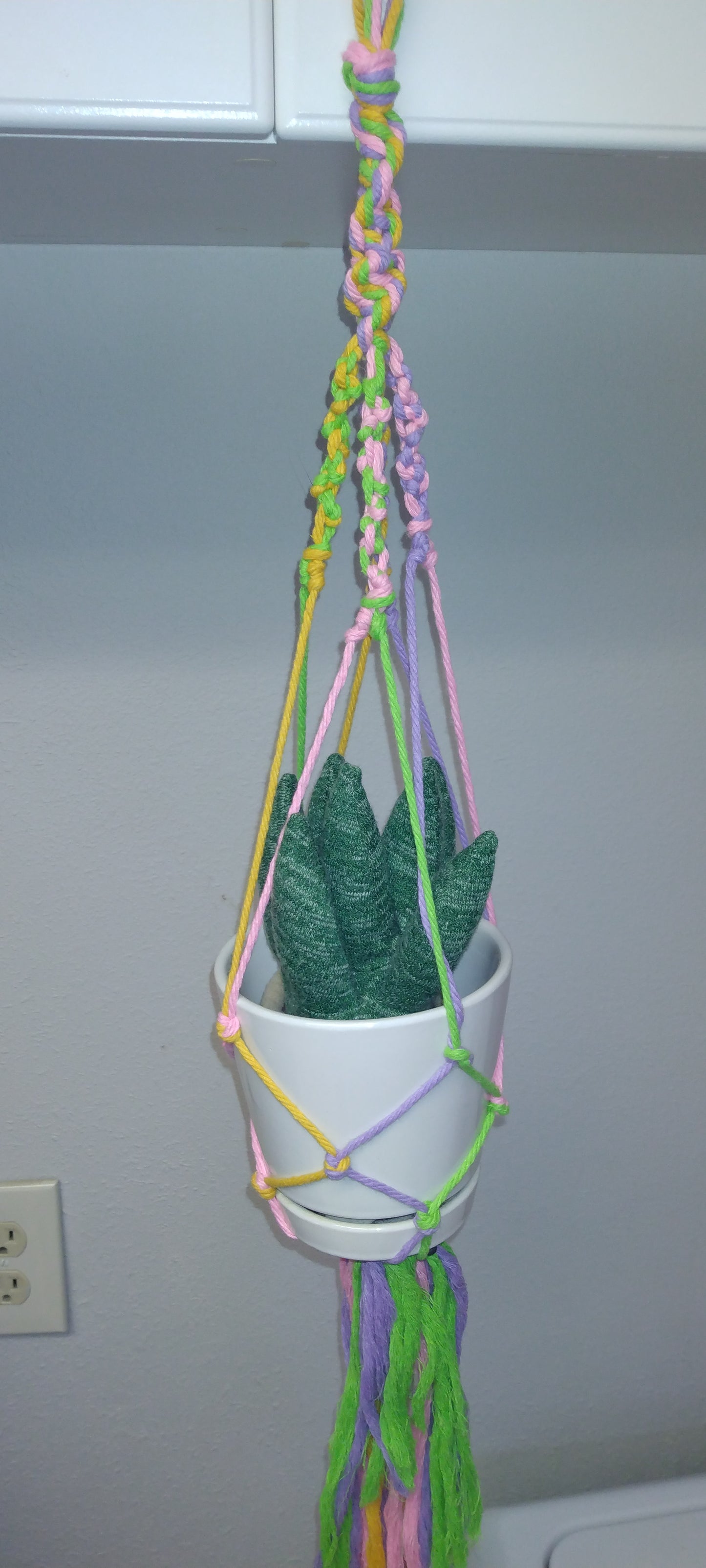 Handmade macrame plant hanger