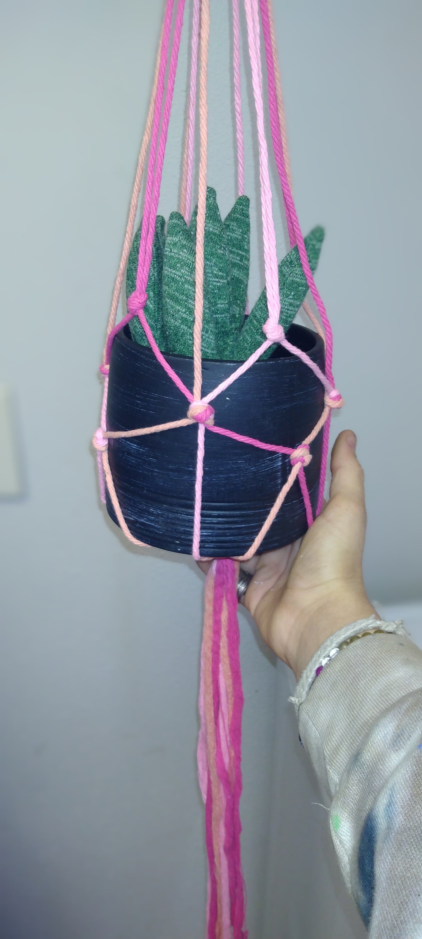 Handmade macrame plant hanger