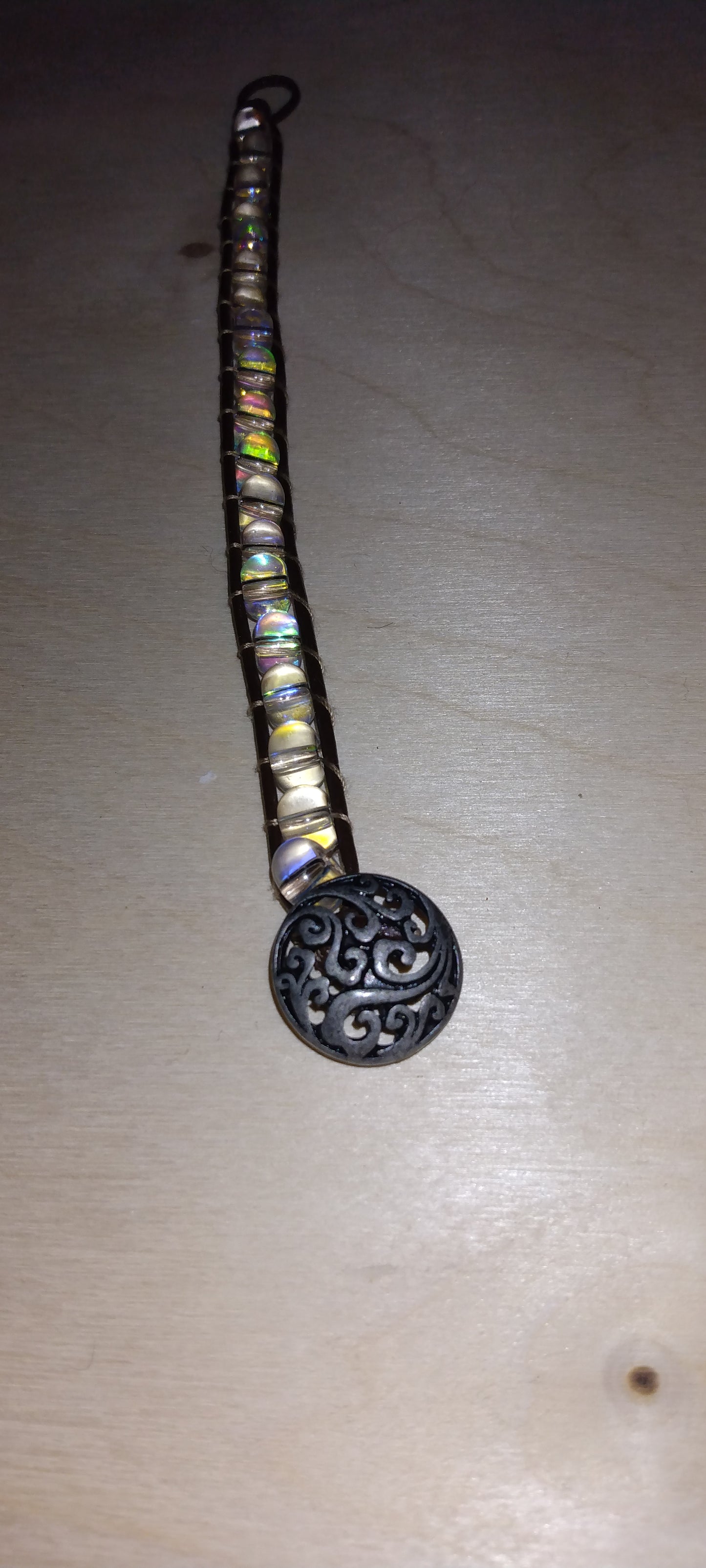 Handmade leather wrap bracelet
