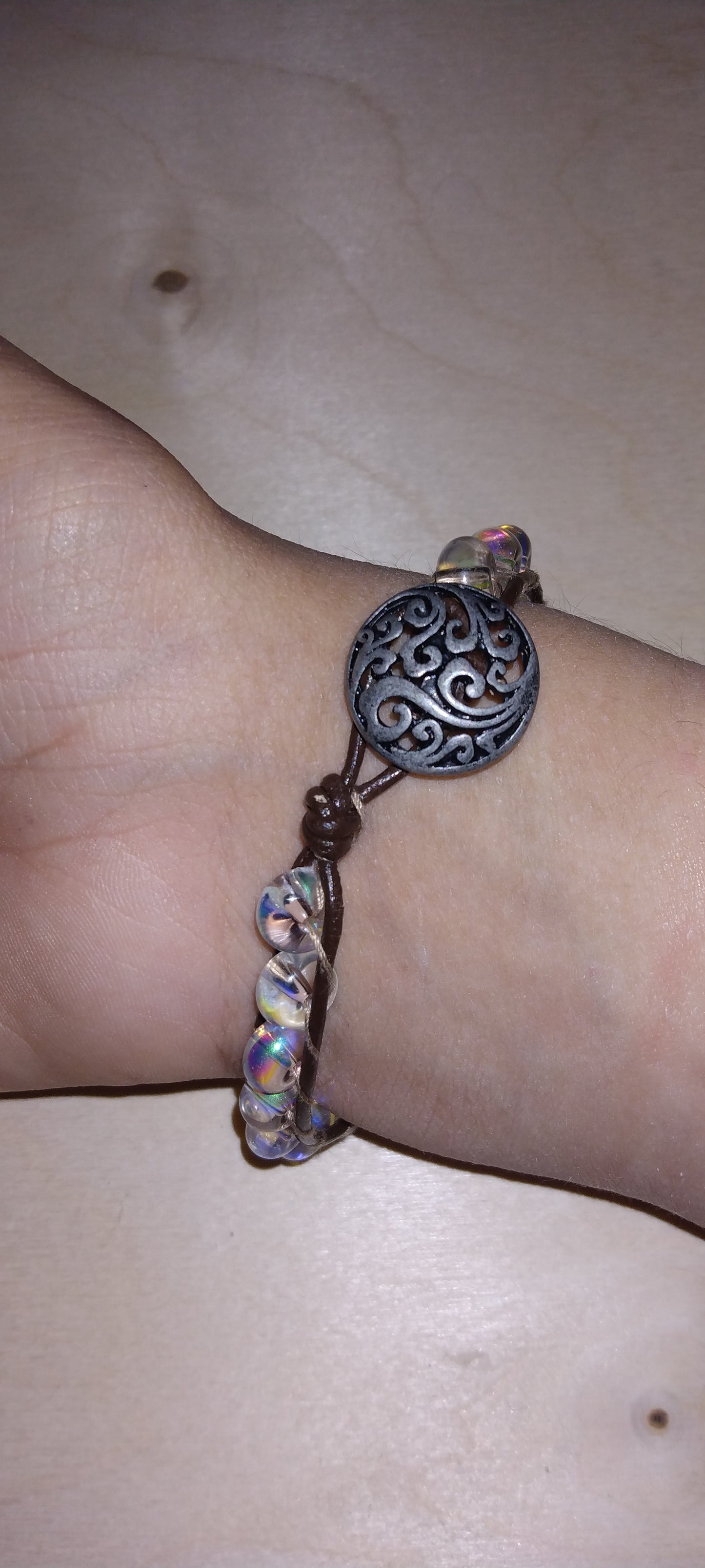 Handmade leather wrap bracelet
