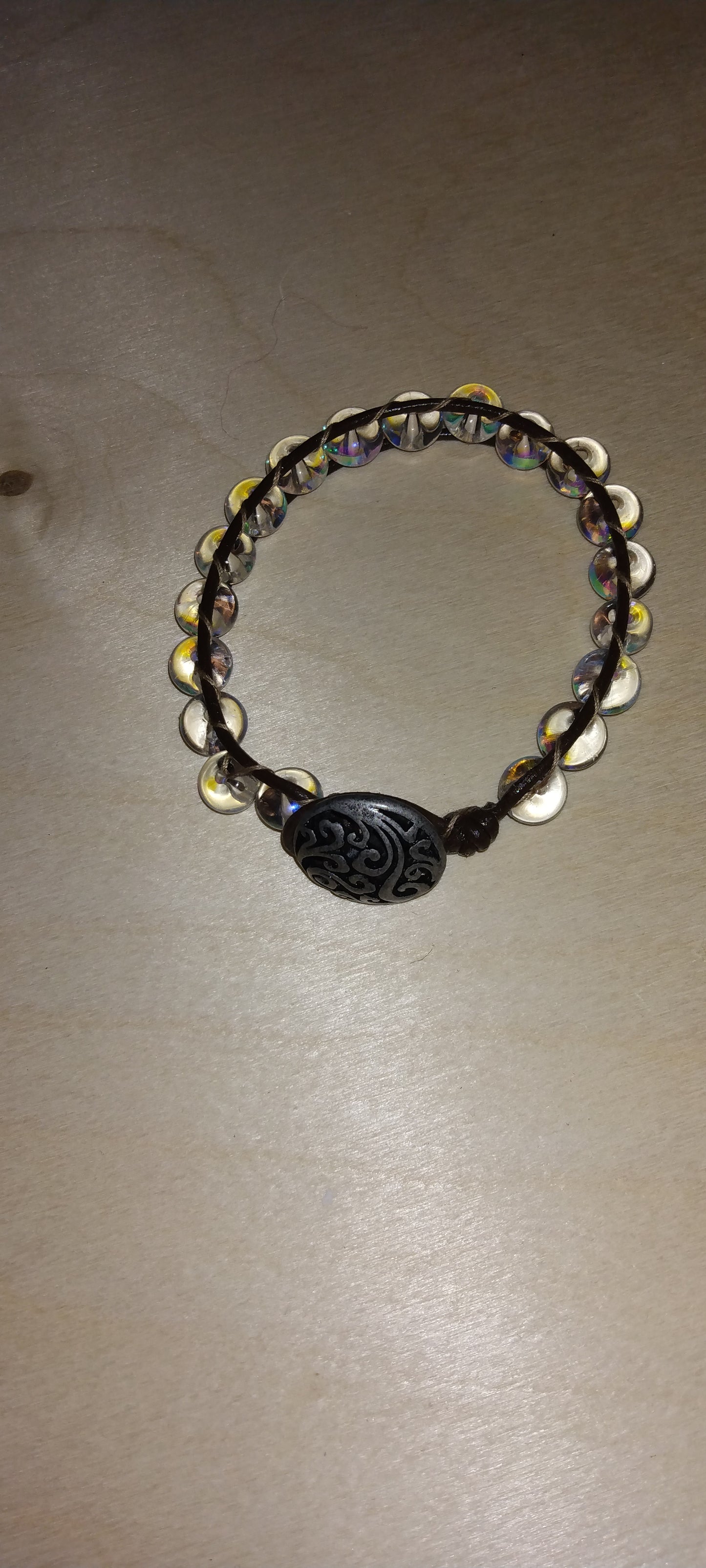 Handmade leather wrap bracelet
