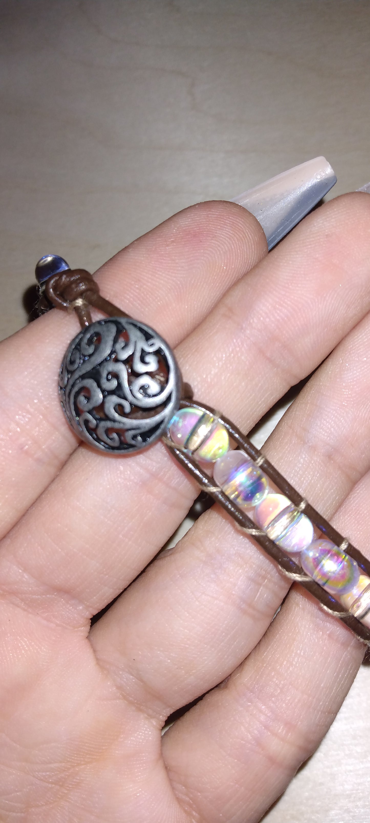 Handmade leather wrap bracelet