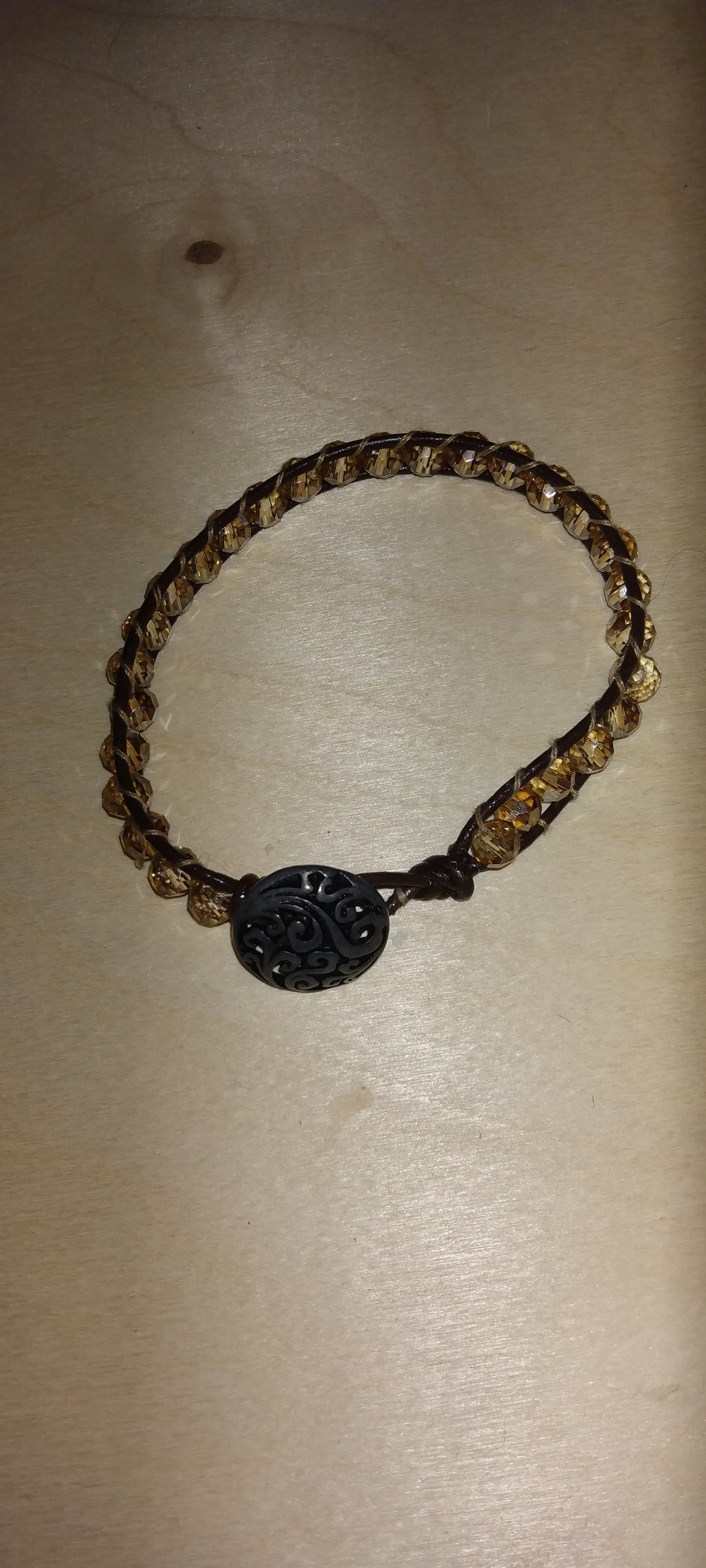 Handmade leather wrap bracelet