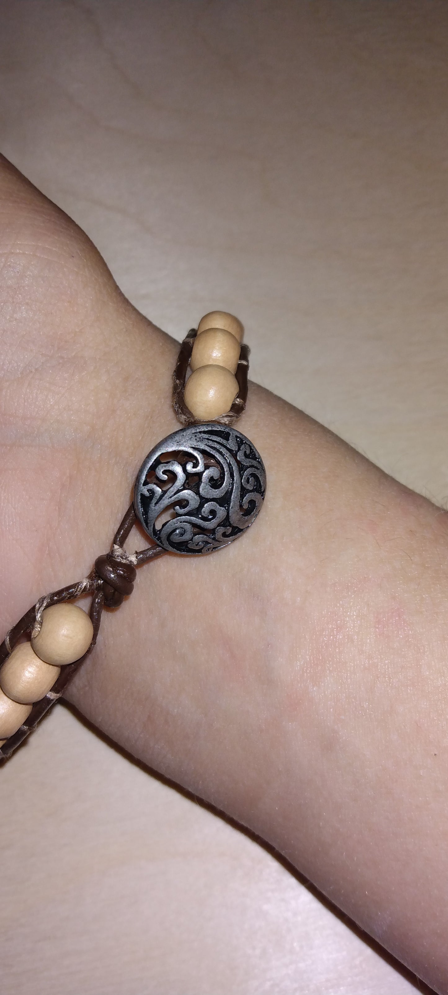 Handmade leather wrap bracelet