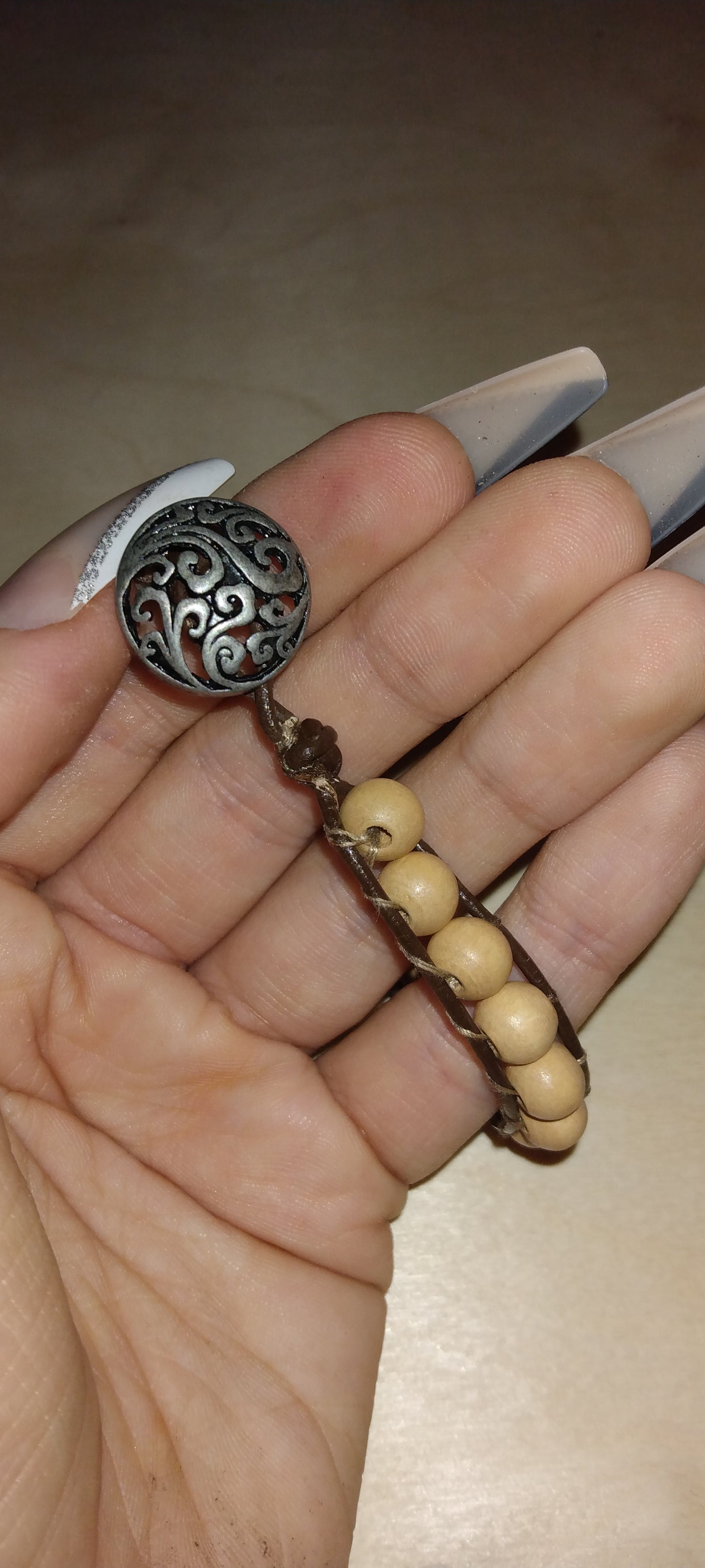 Handmade leather wrap bracelet