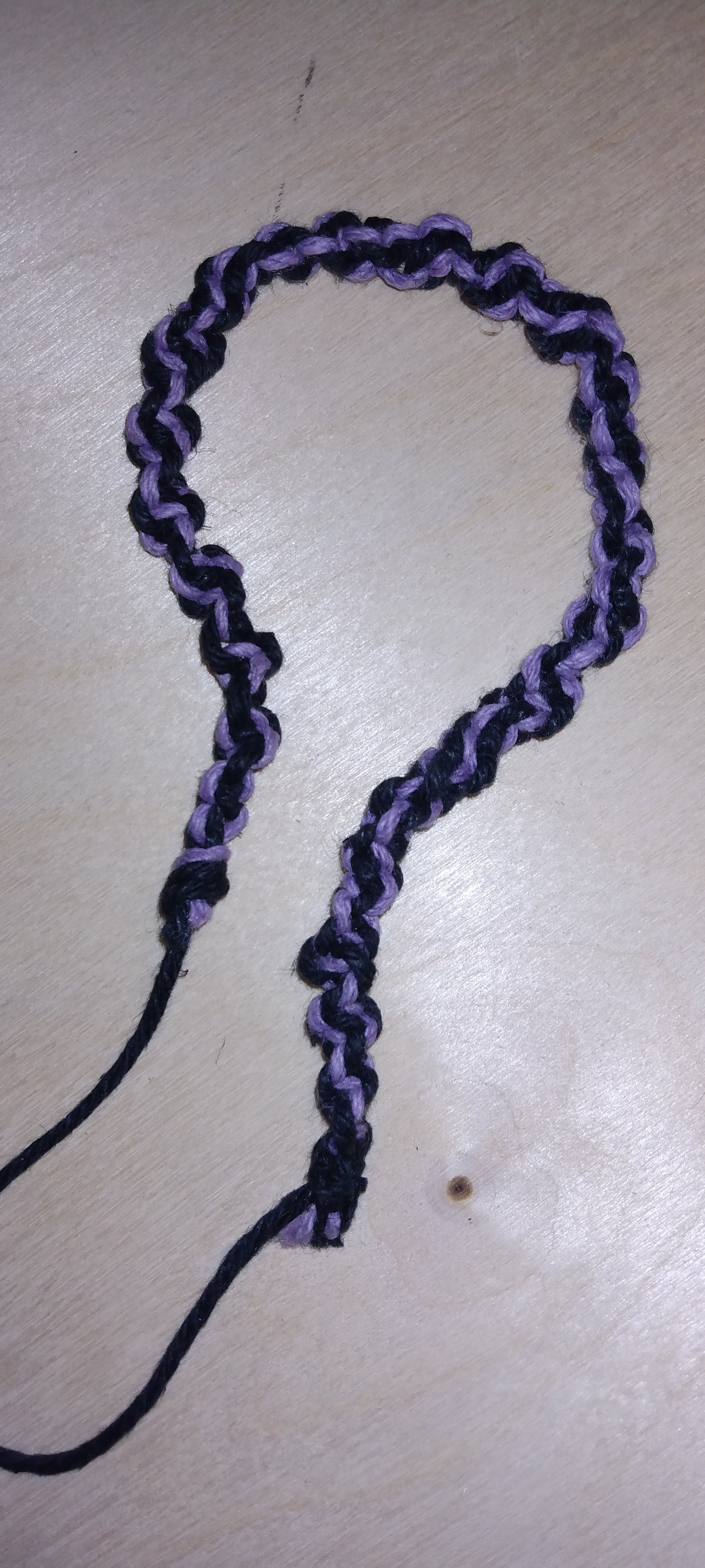 Simple knotted spiral bracelet