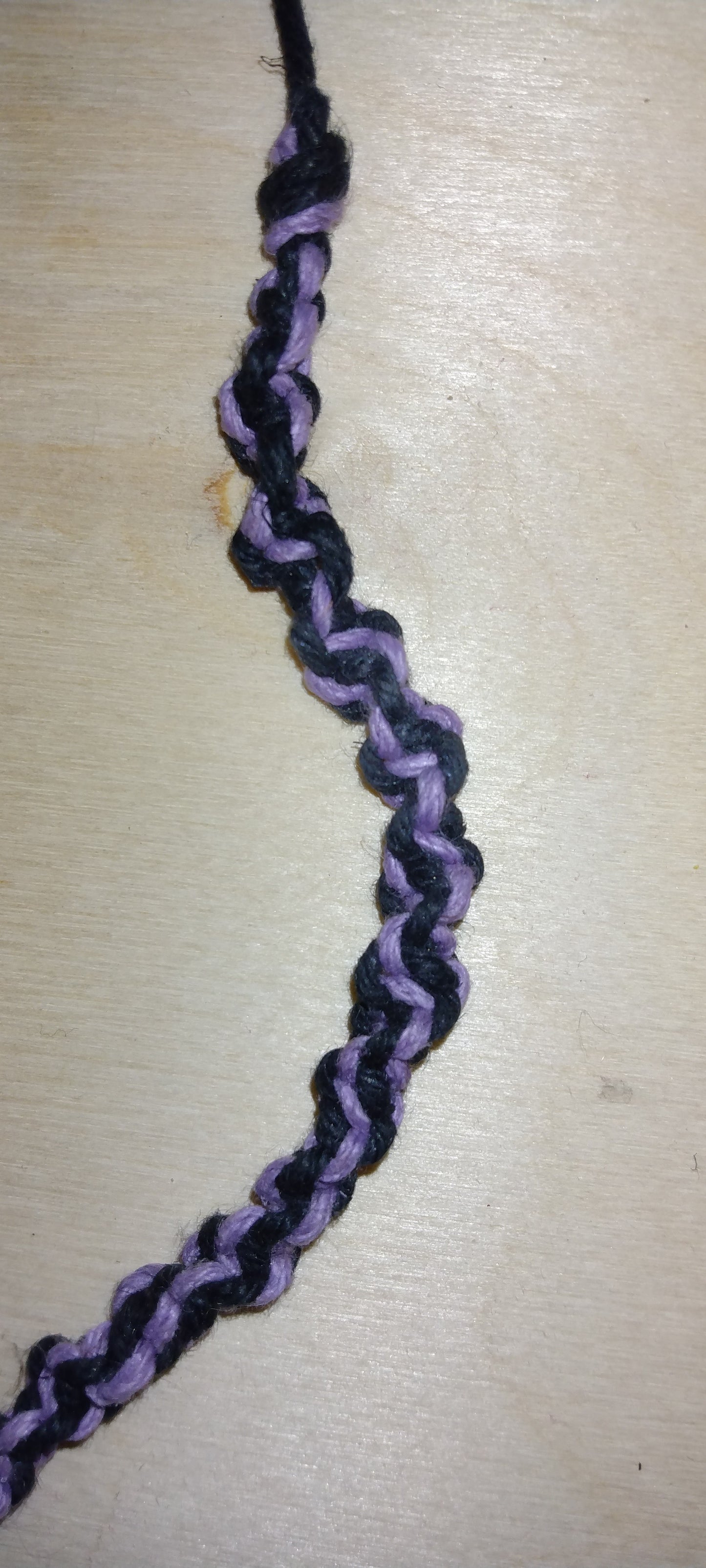 Simple knotted spiral bracelet