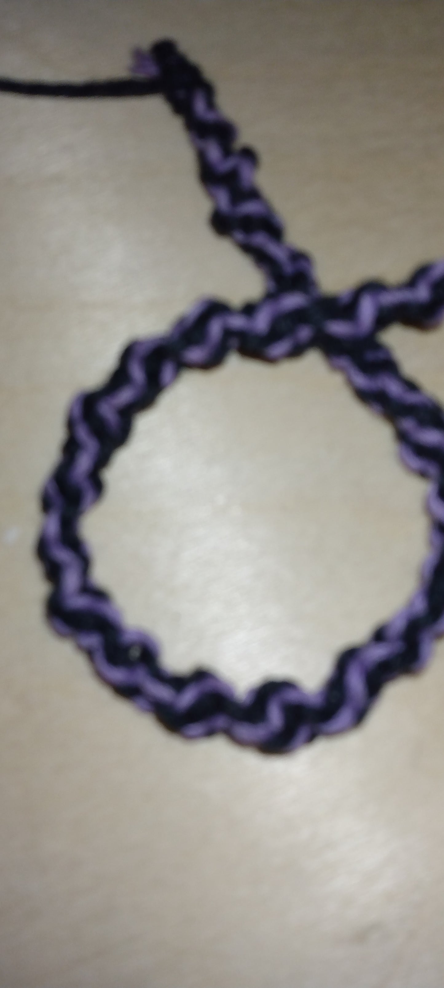 Simple knotted spiral bracelet