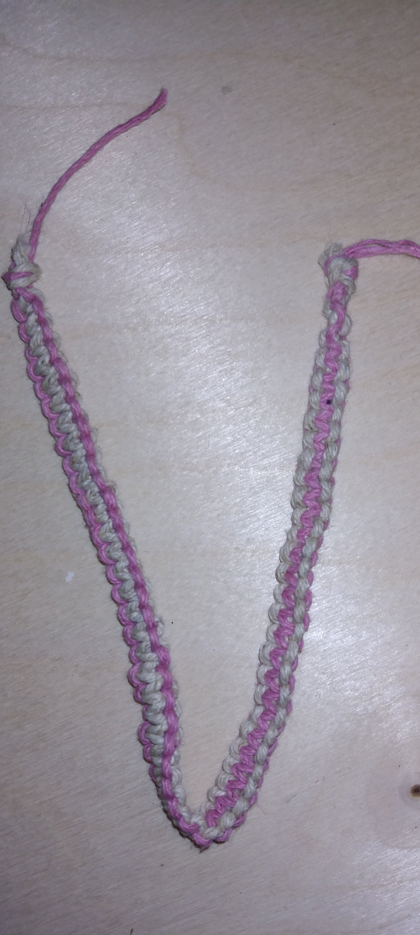 Handmade reversible knotted bracelet
