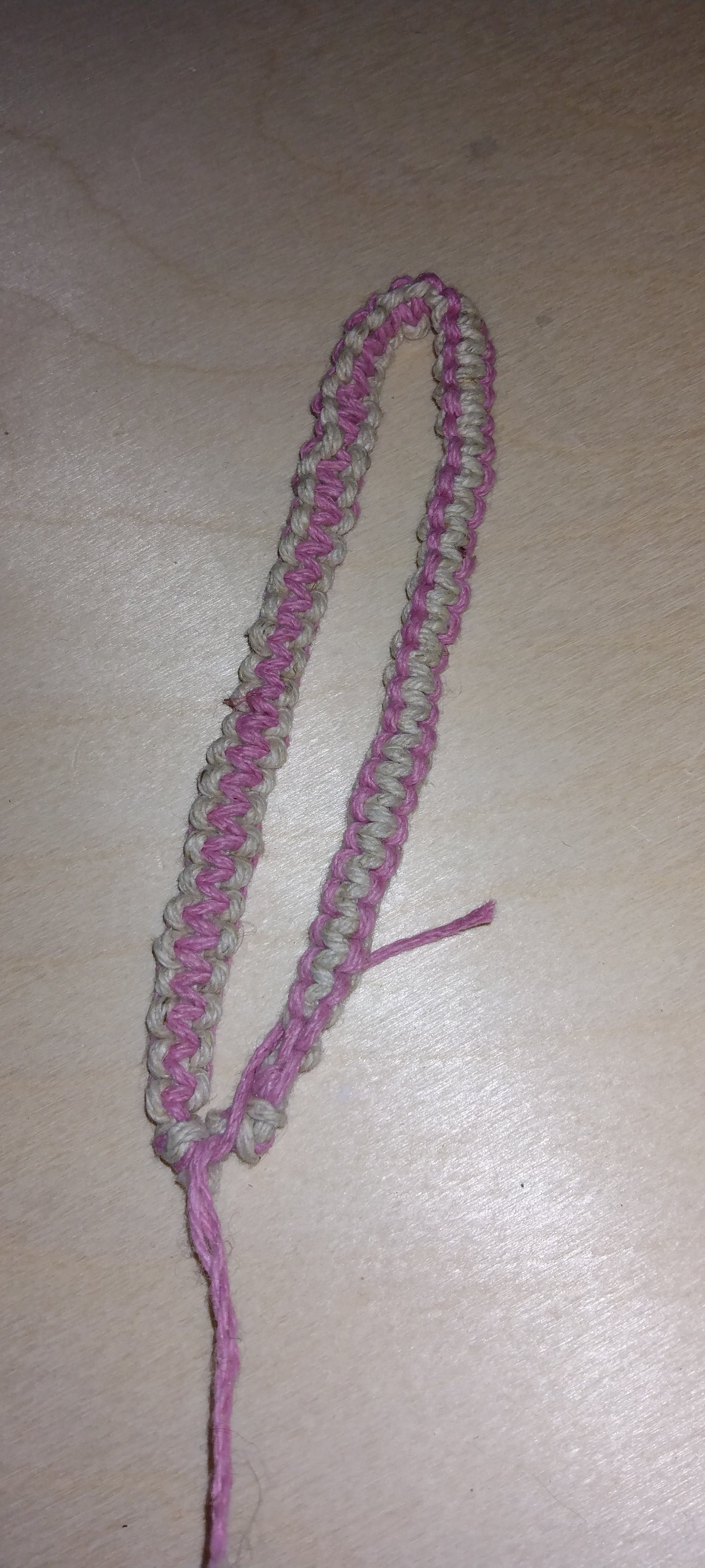 Handmade reversible knotted bracelet