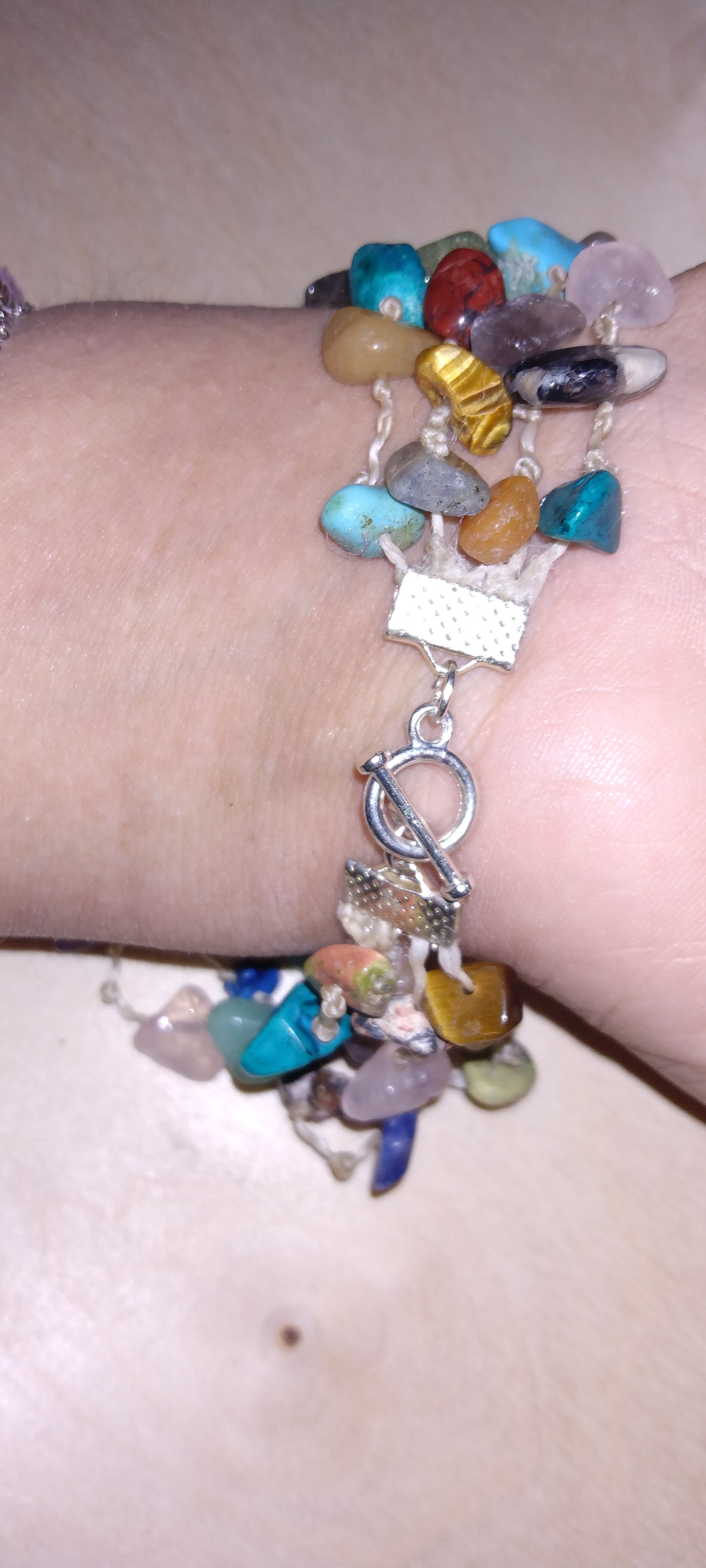 Handmade crystal beaded bracelet