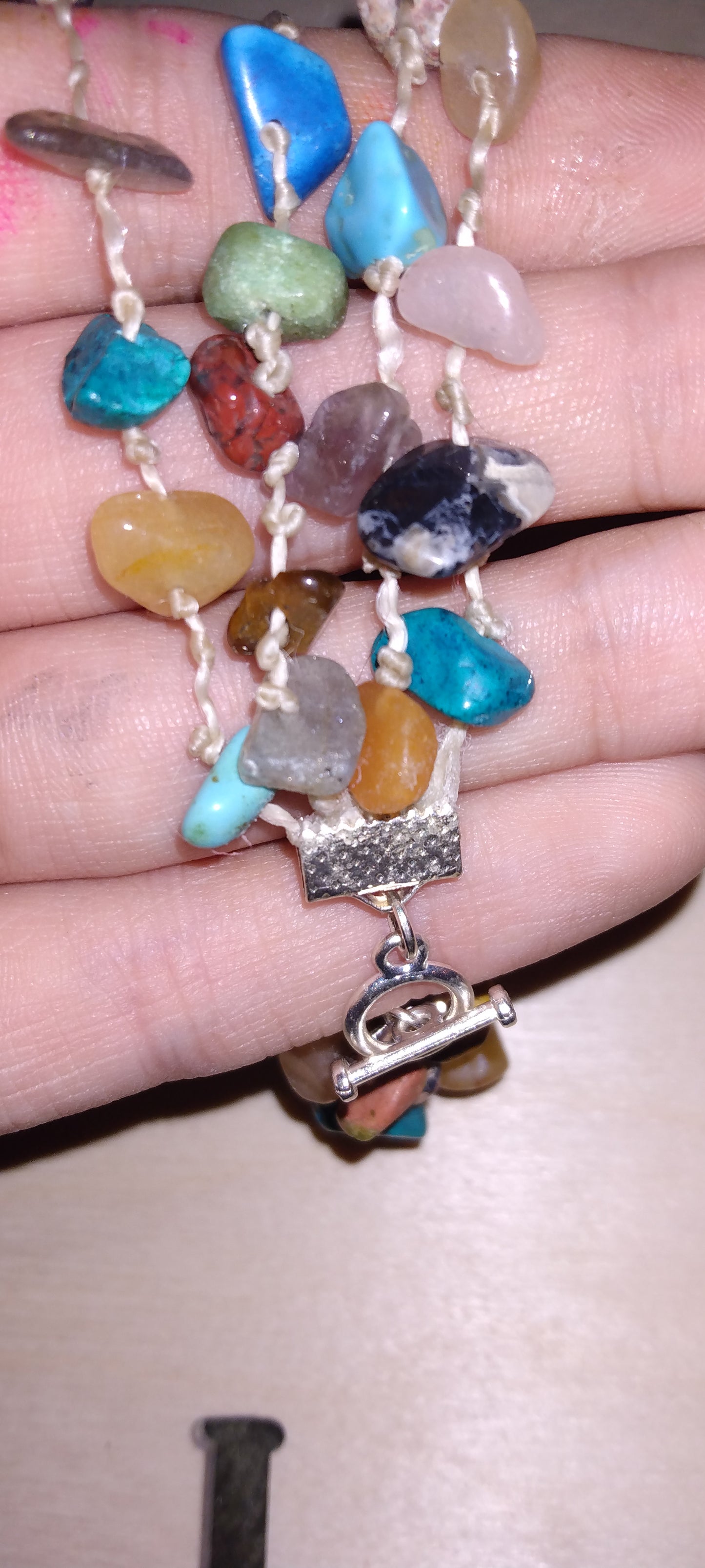 Handmade crystal beaded bracelet