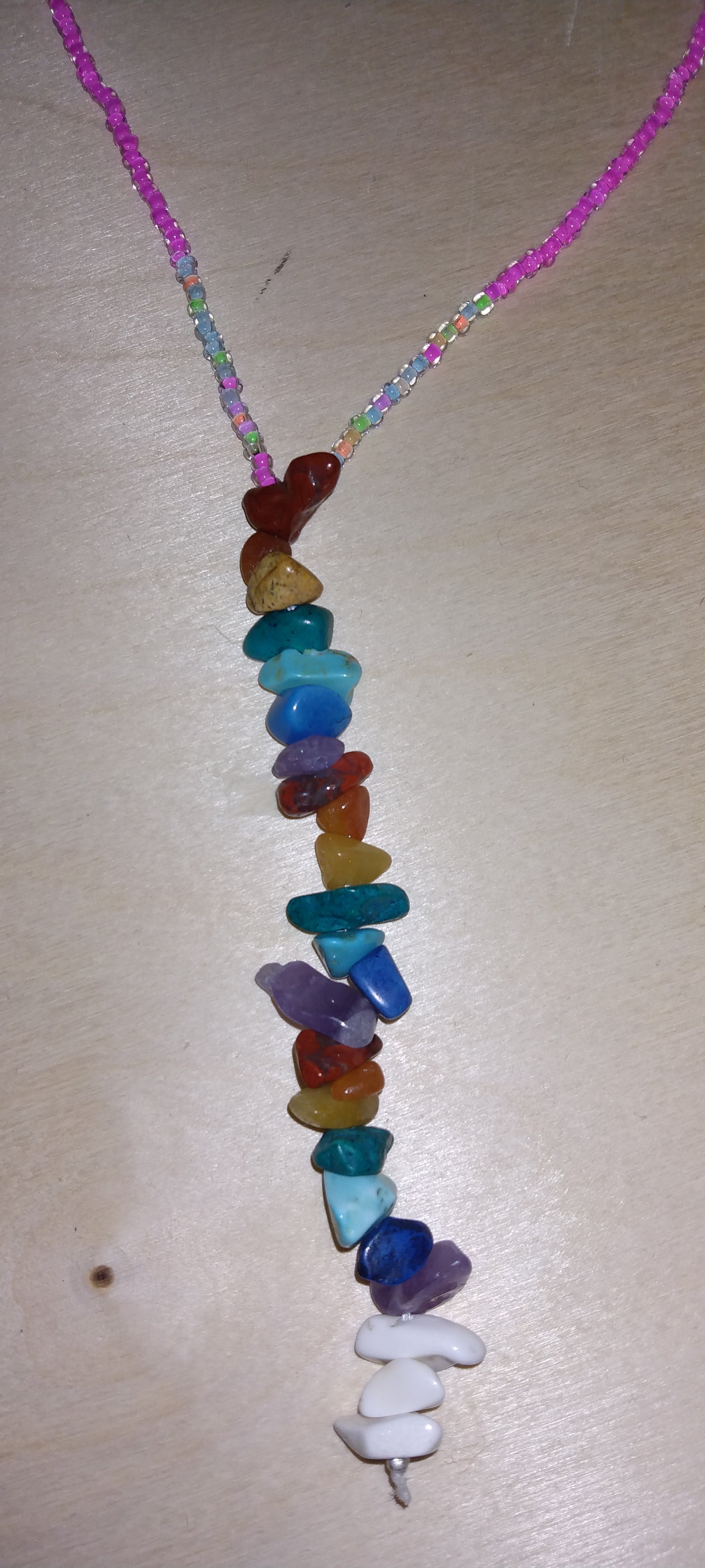 Handmade beaded crystal necklace