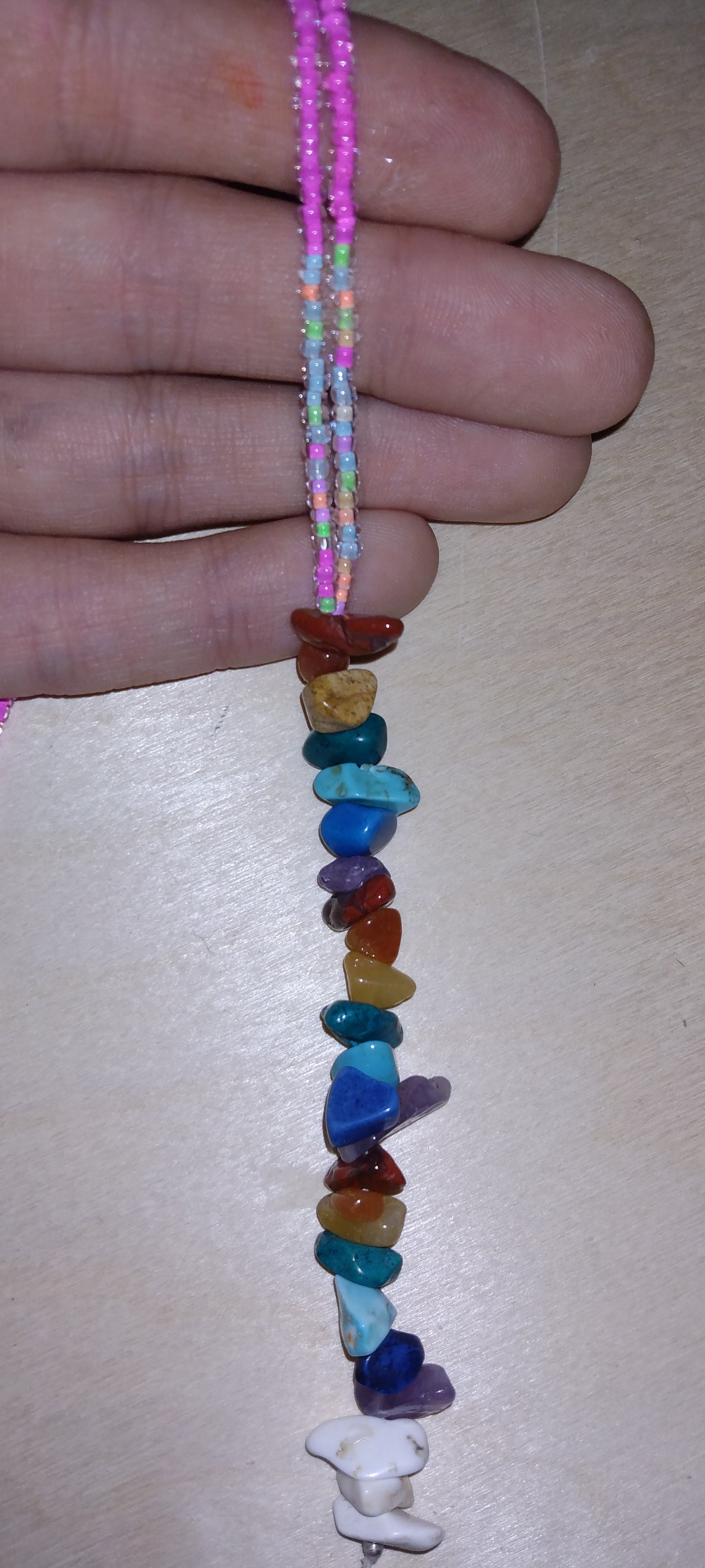 Handmade beaded crystal necklace