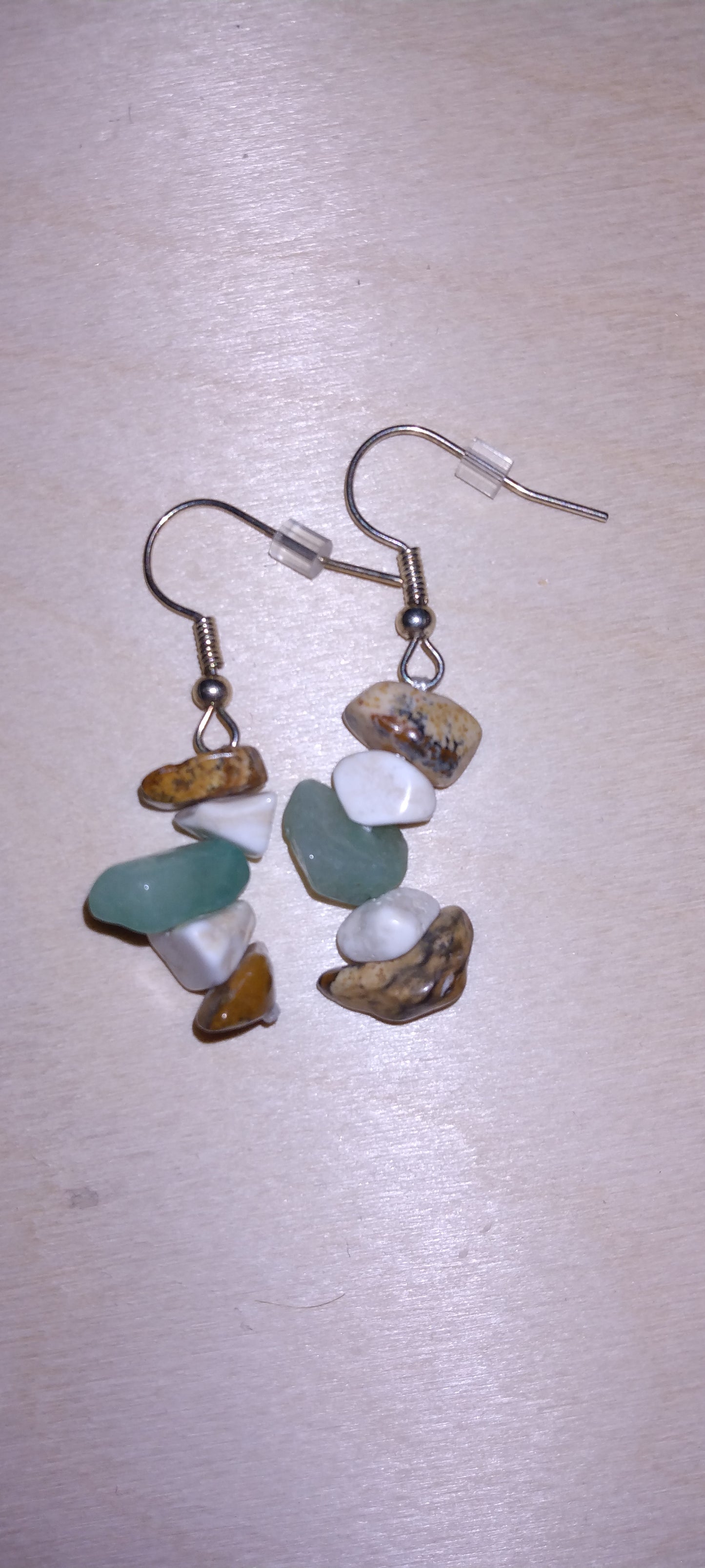 Handmade crystal beaded dangle earrings