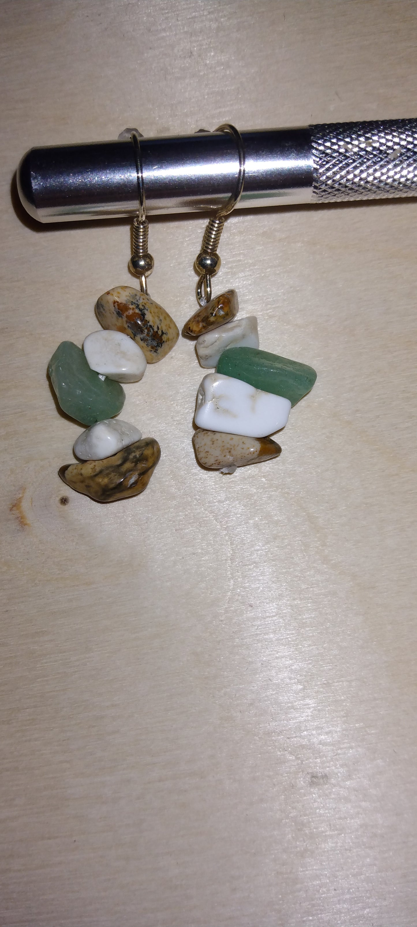 Handmade crystal beaded dangle earrings