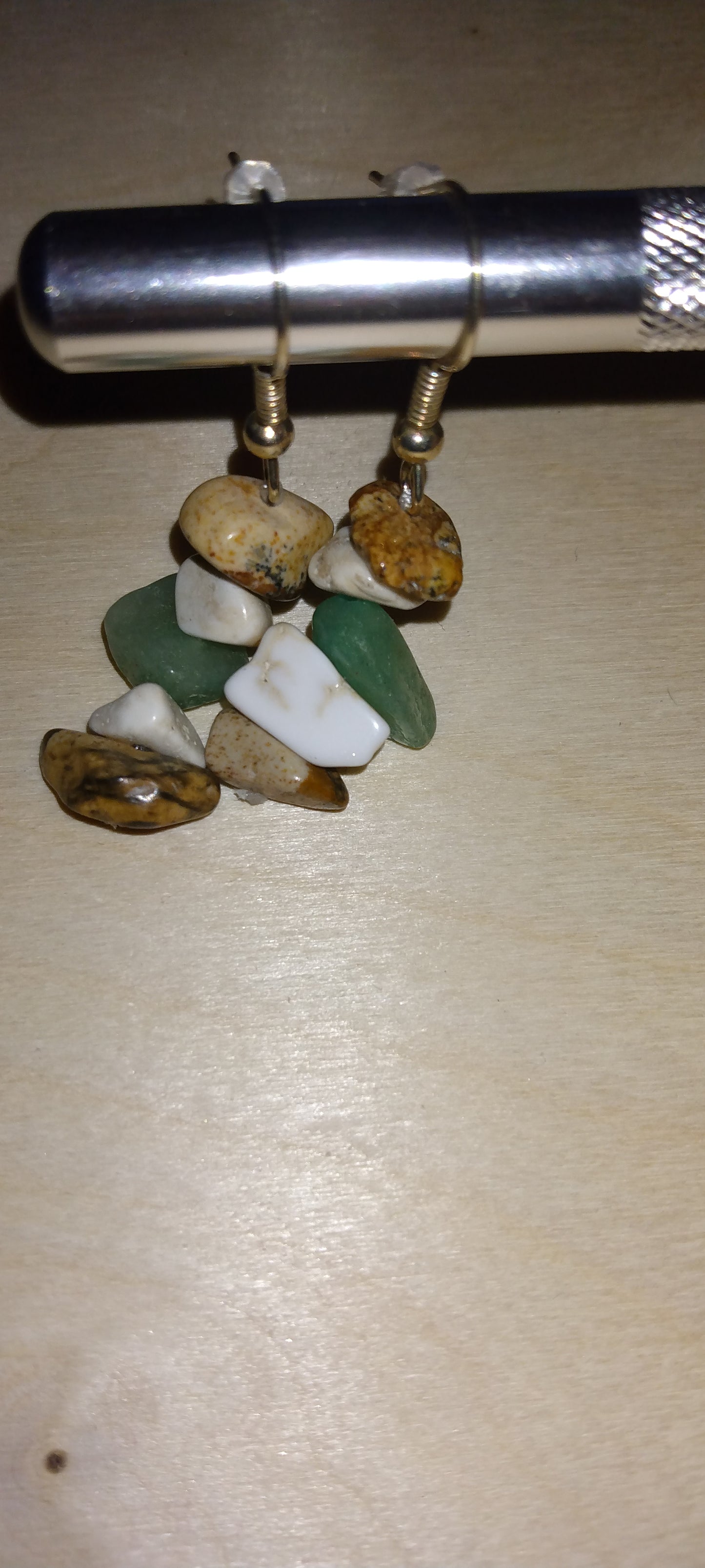 Handmade crystal beaded dangle earrings