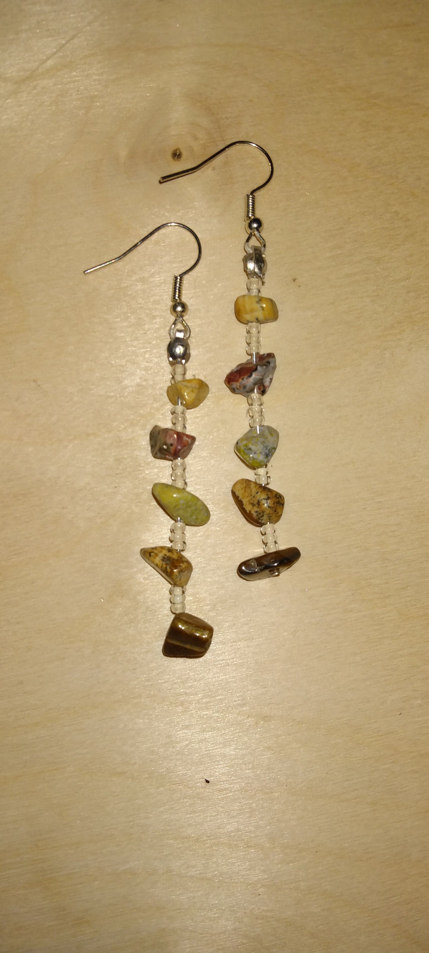 Handmade crystal beaded earrings