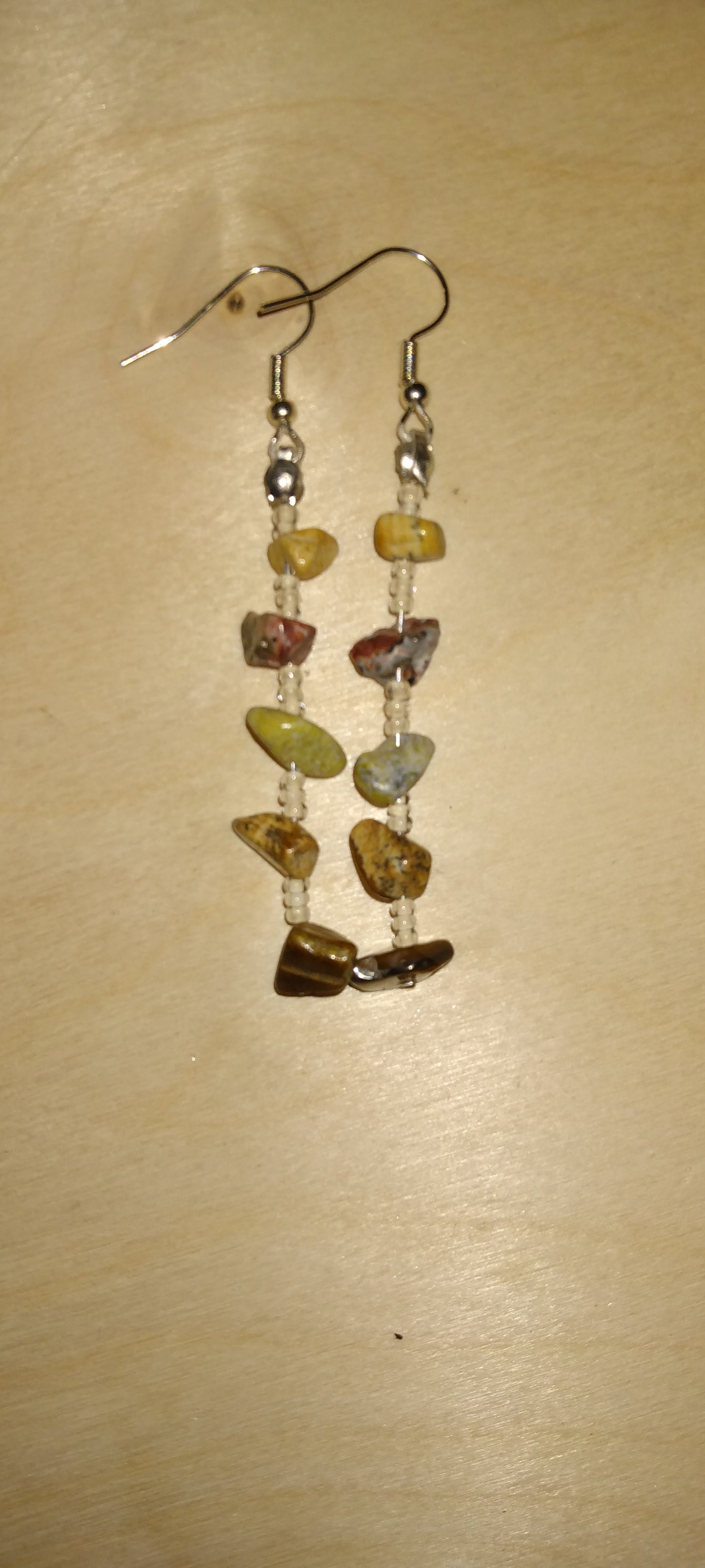 Handmade crystal beaded earrings