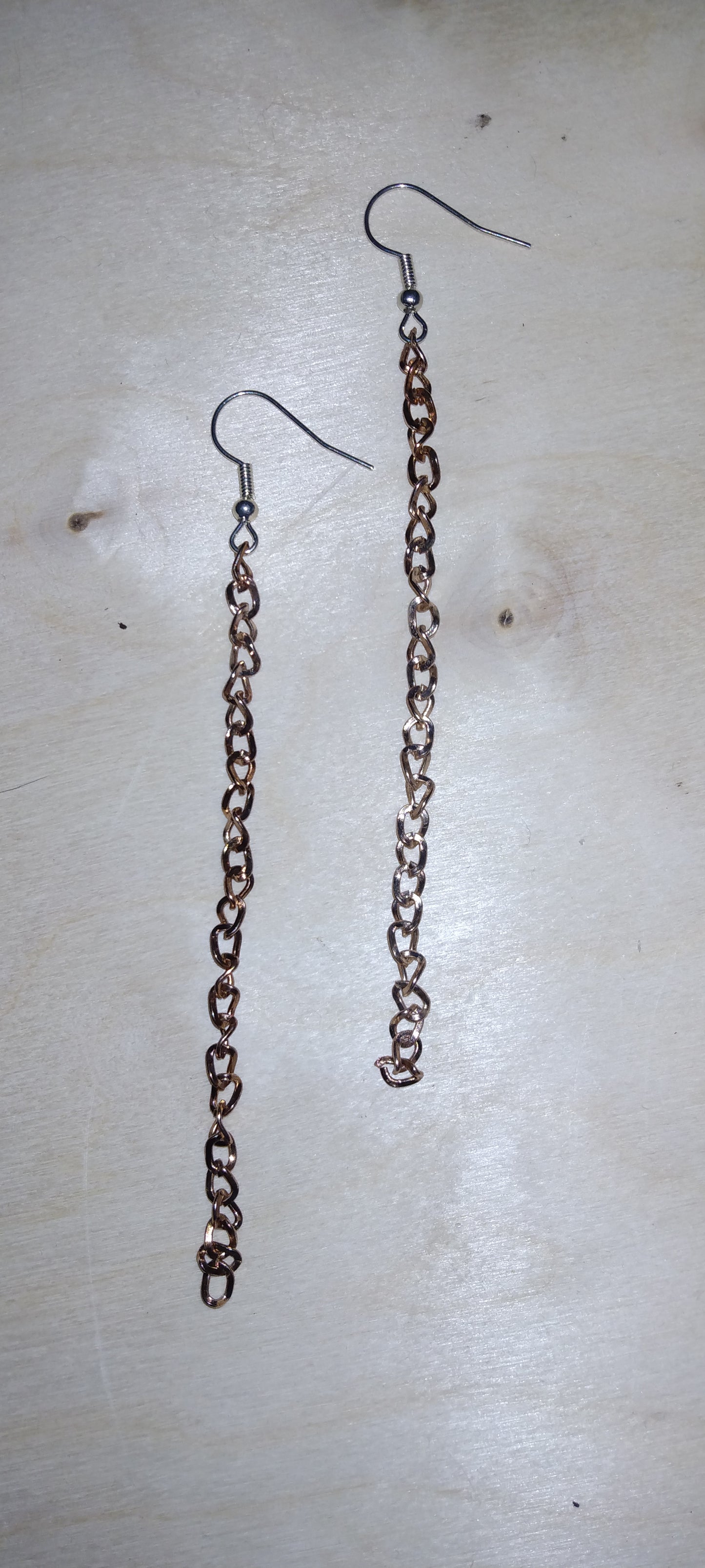 Handmade chain link earrings