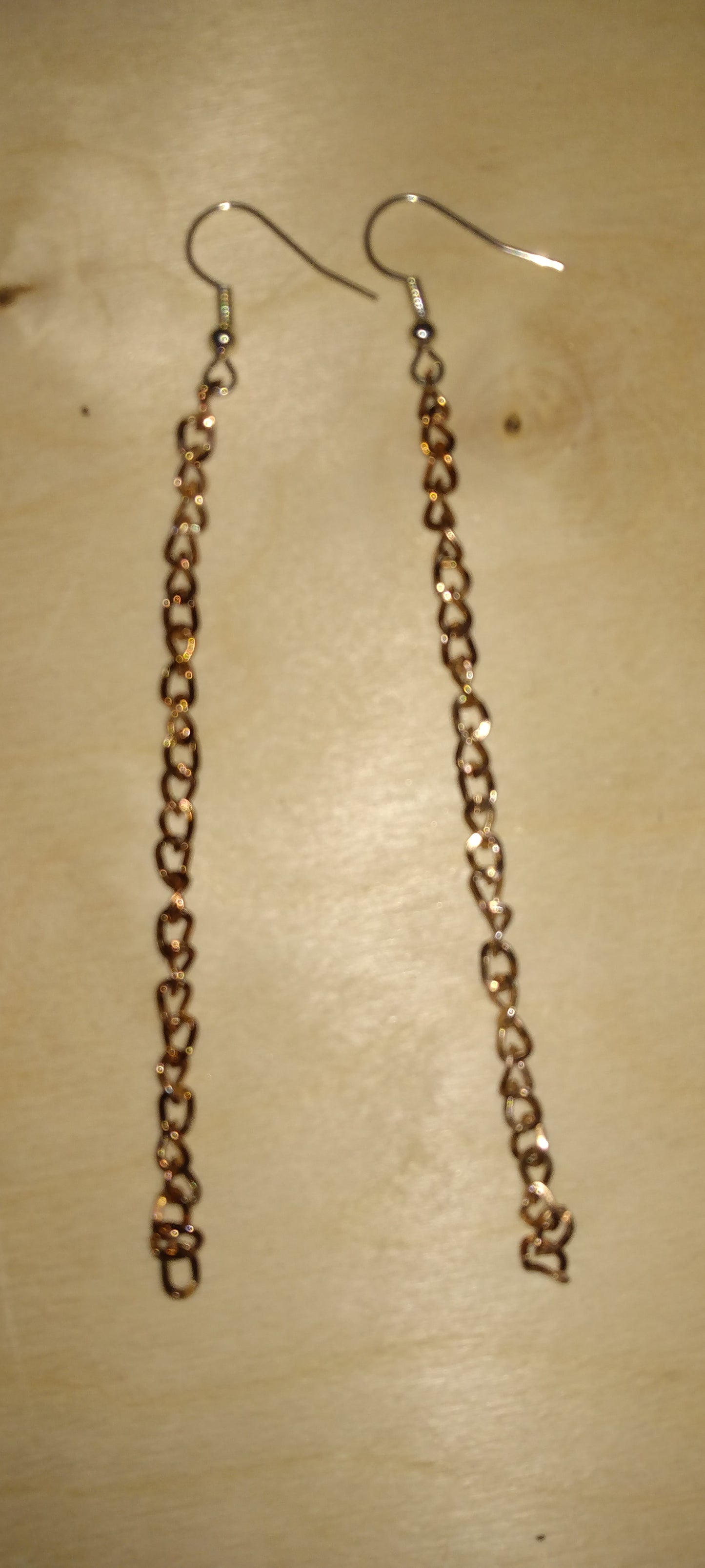 Handmade chain link earrings