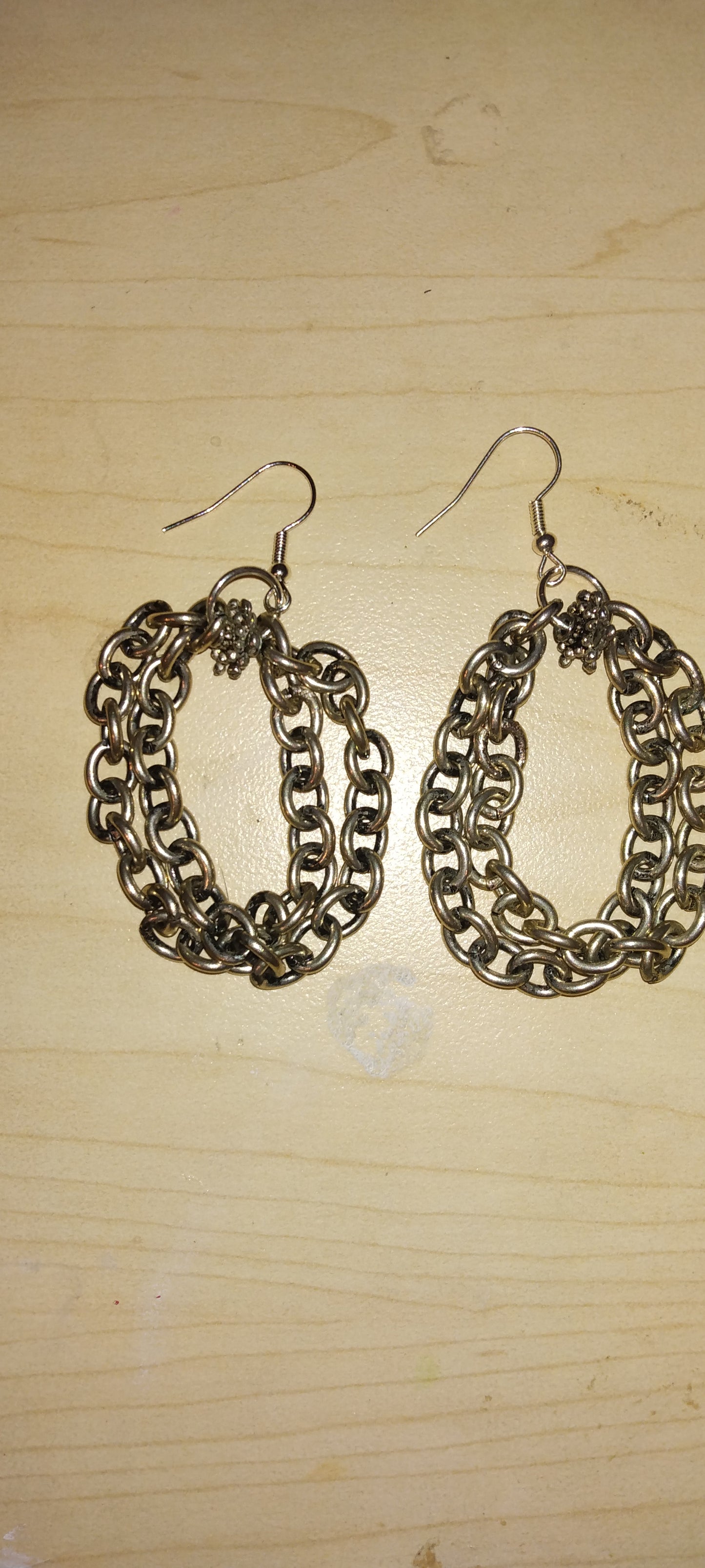 Handmade chain link earrings