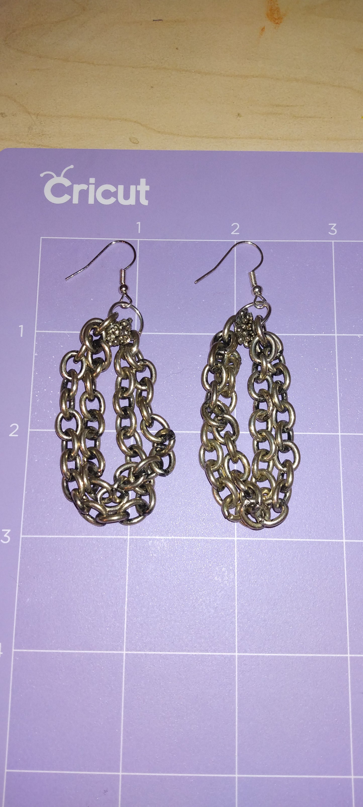 Handmade chain link earrings