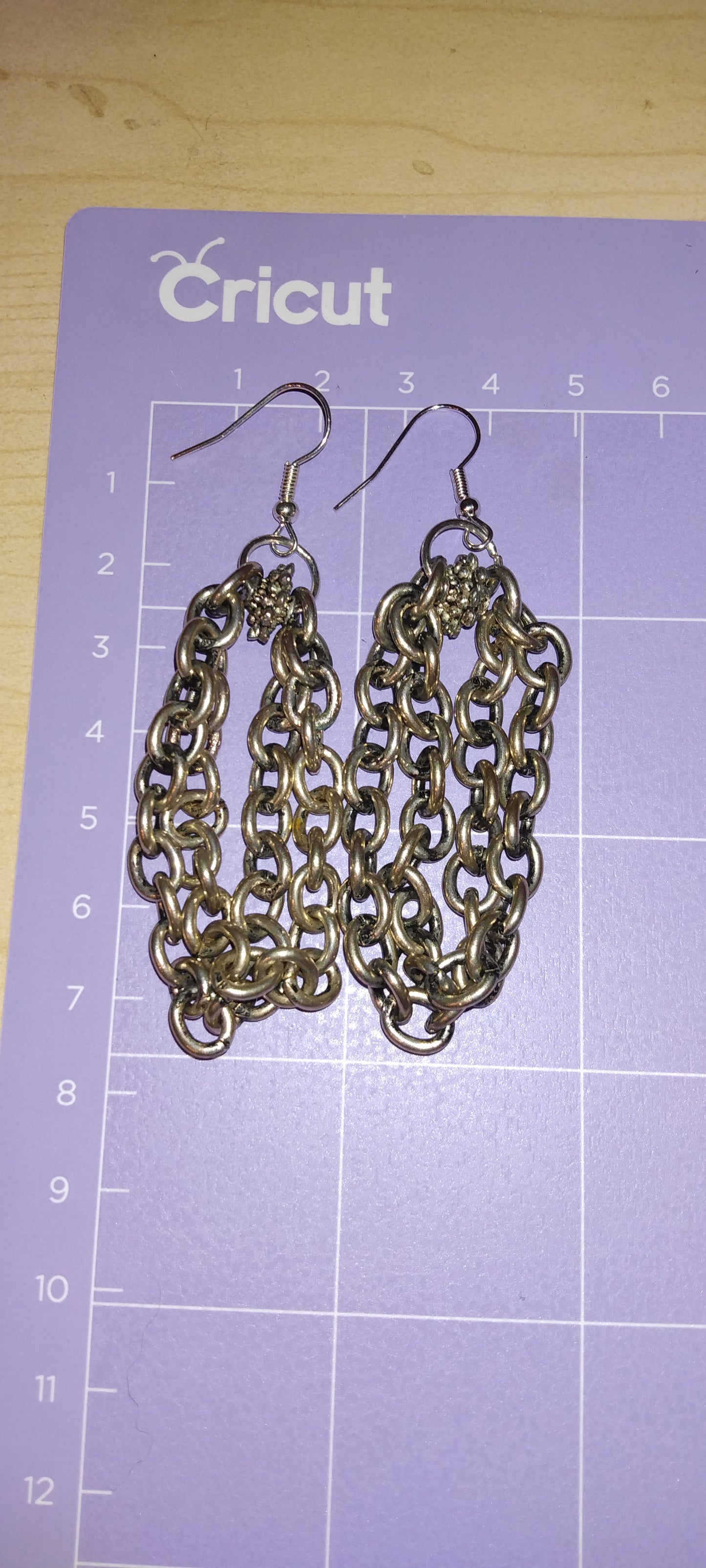 Handmade chain link earrings