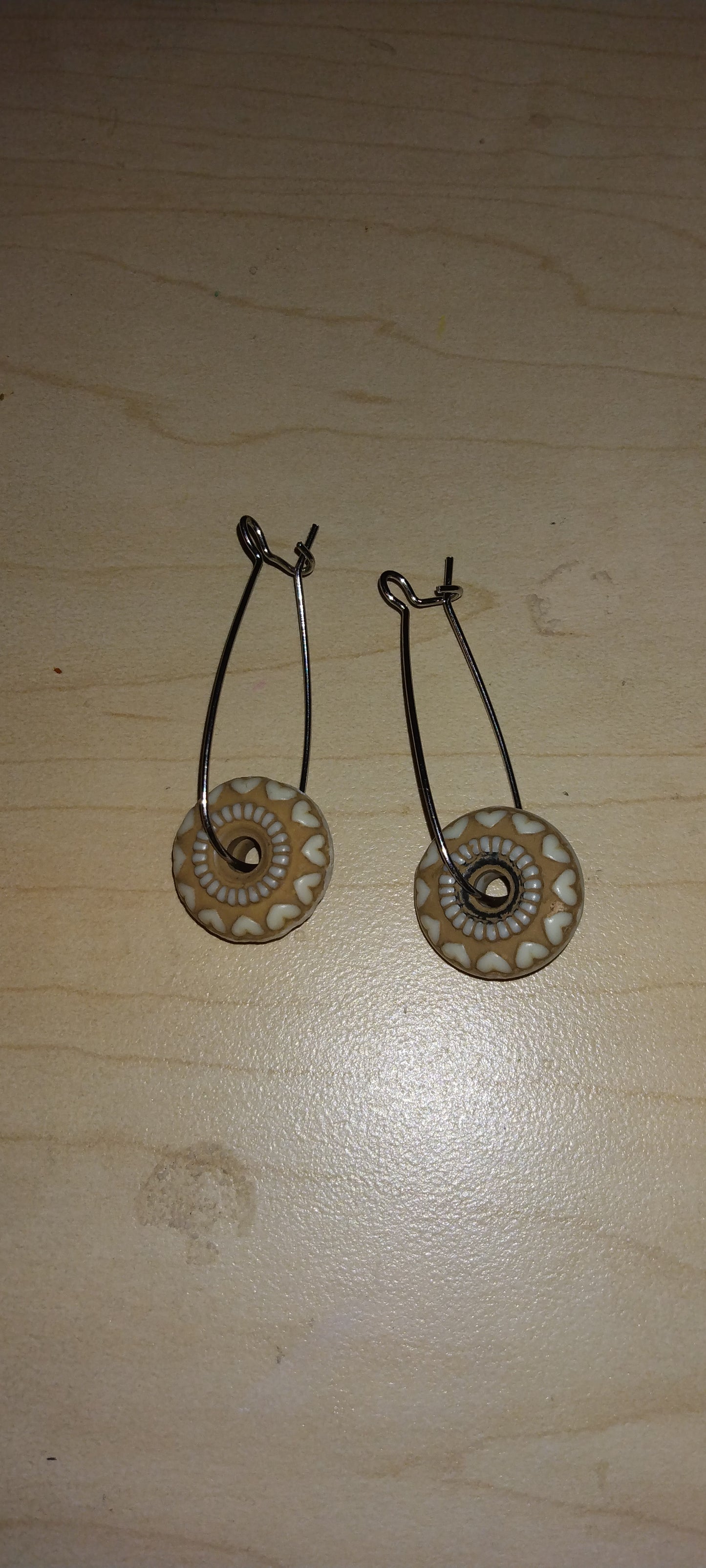 Handmade single bead earrings