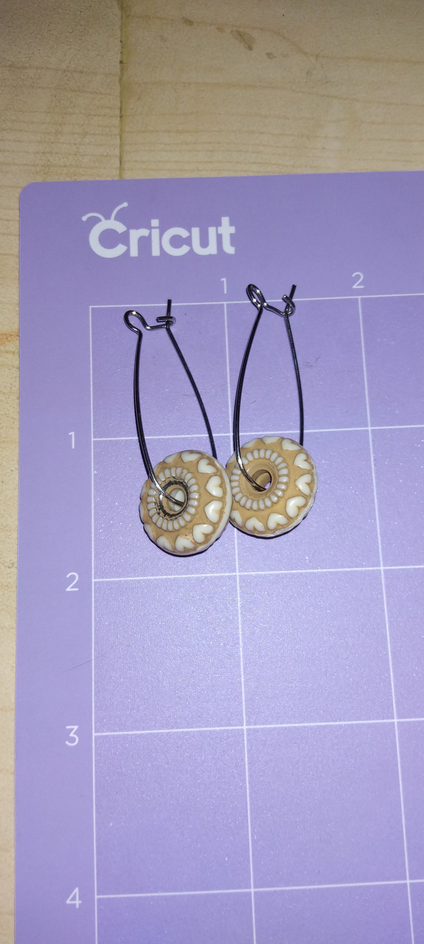 Handmade single bead earrings