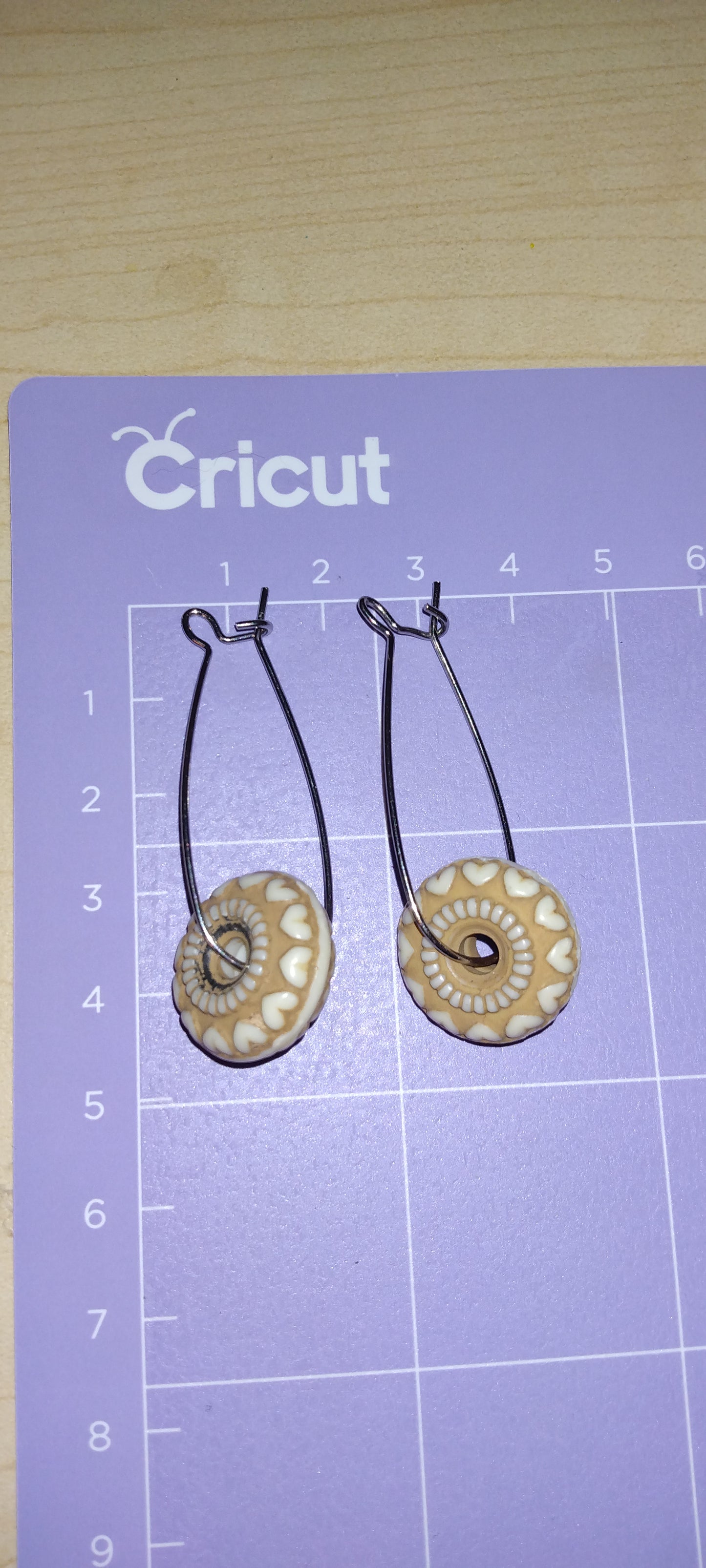 Handmade single bead earrings