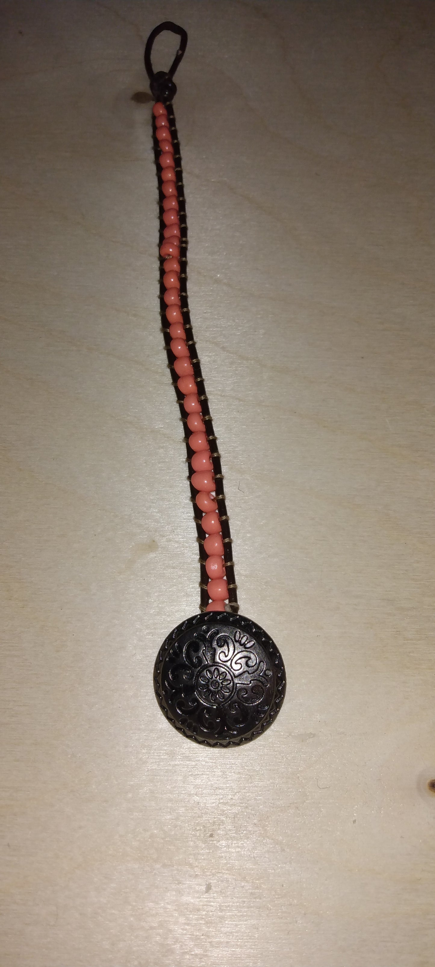 Handmade Leather beaded wrap bracelet
