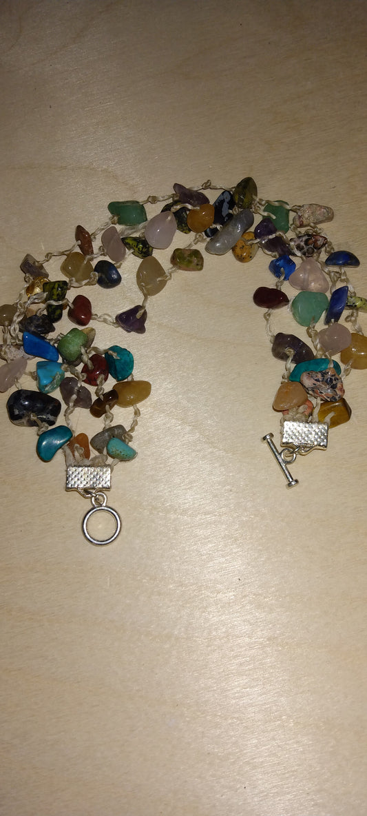 Handmade crystal beaded bracelet