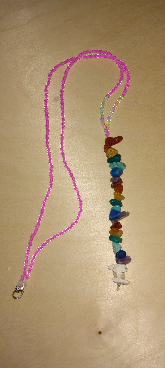 Handmade beaded crystal necklace