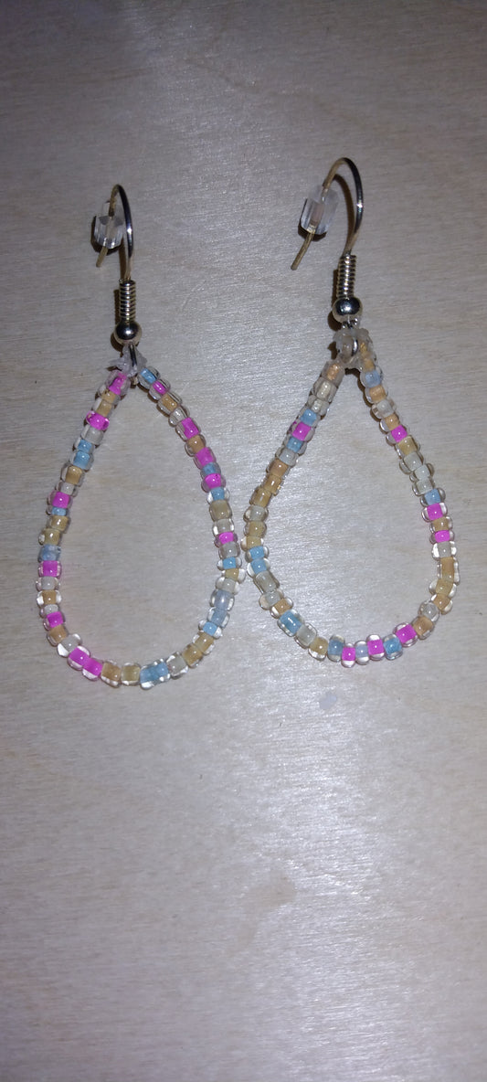 Handmade beaded dangle earrings
