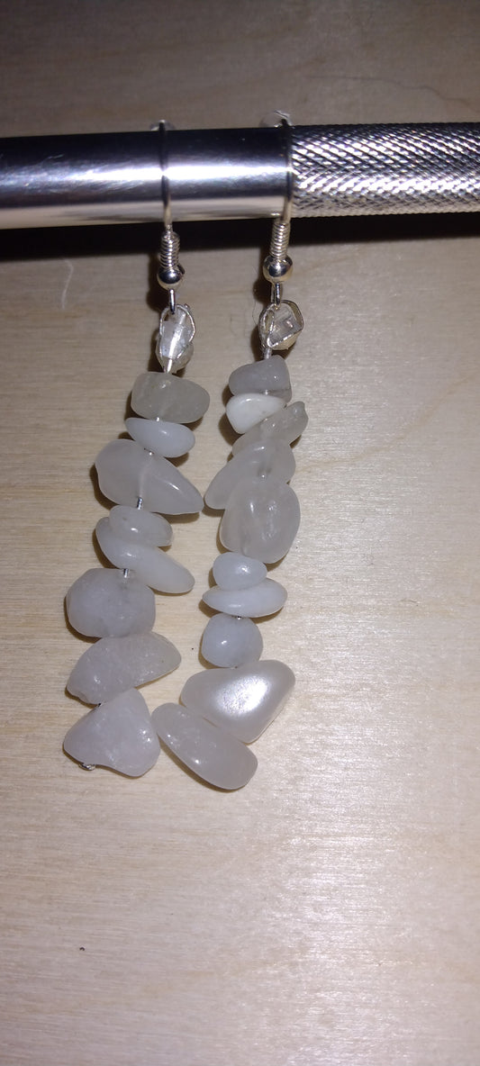 Handmade crystal beaded earrings
