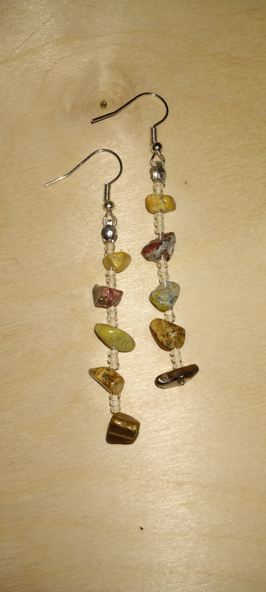 Handmade crystal beaded earrings
