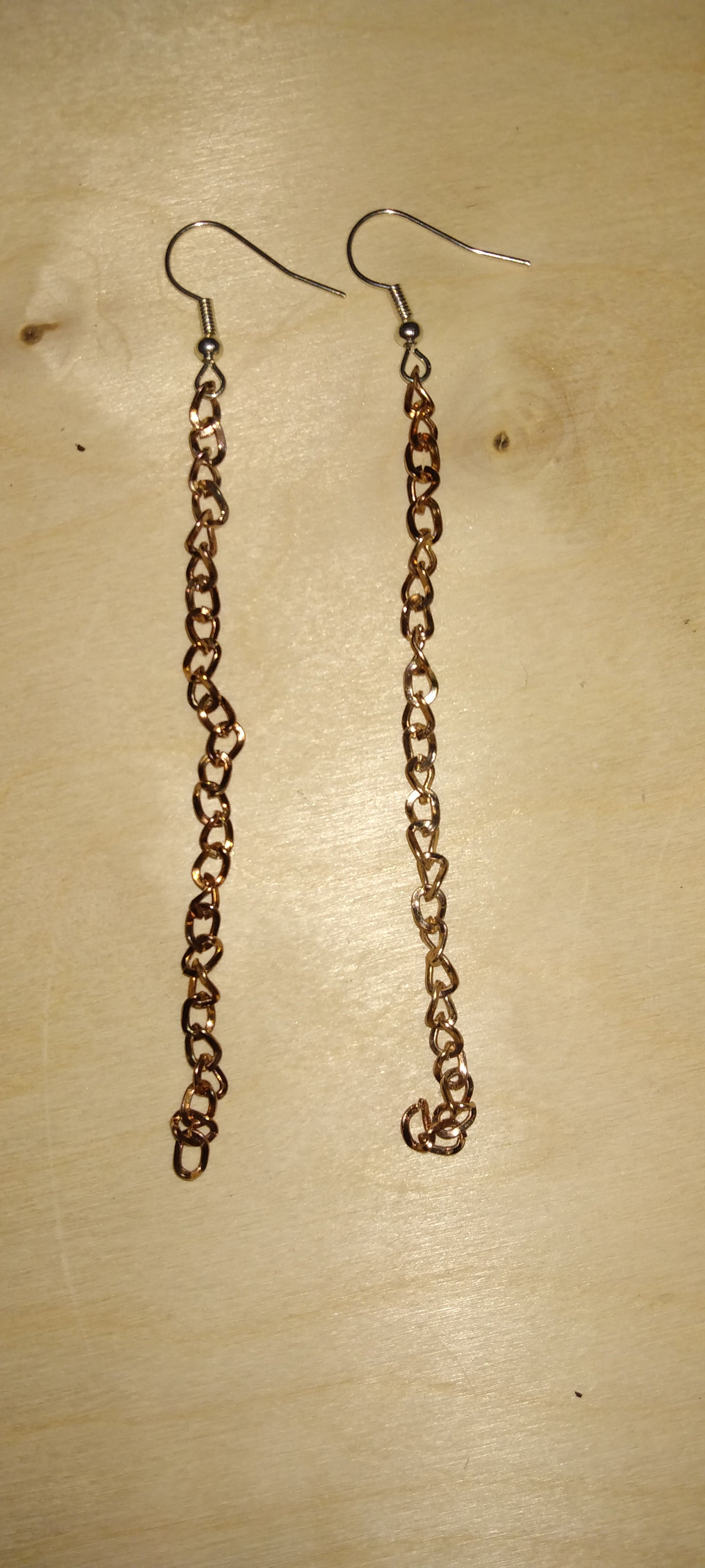Handmade chain link earrings