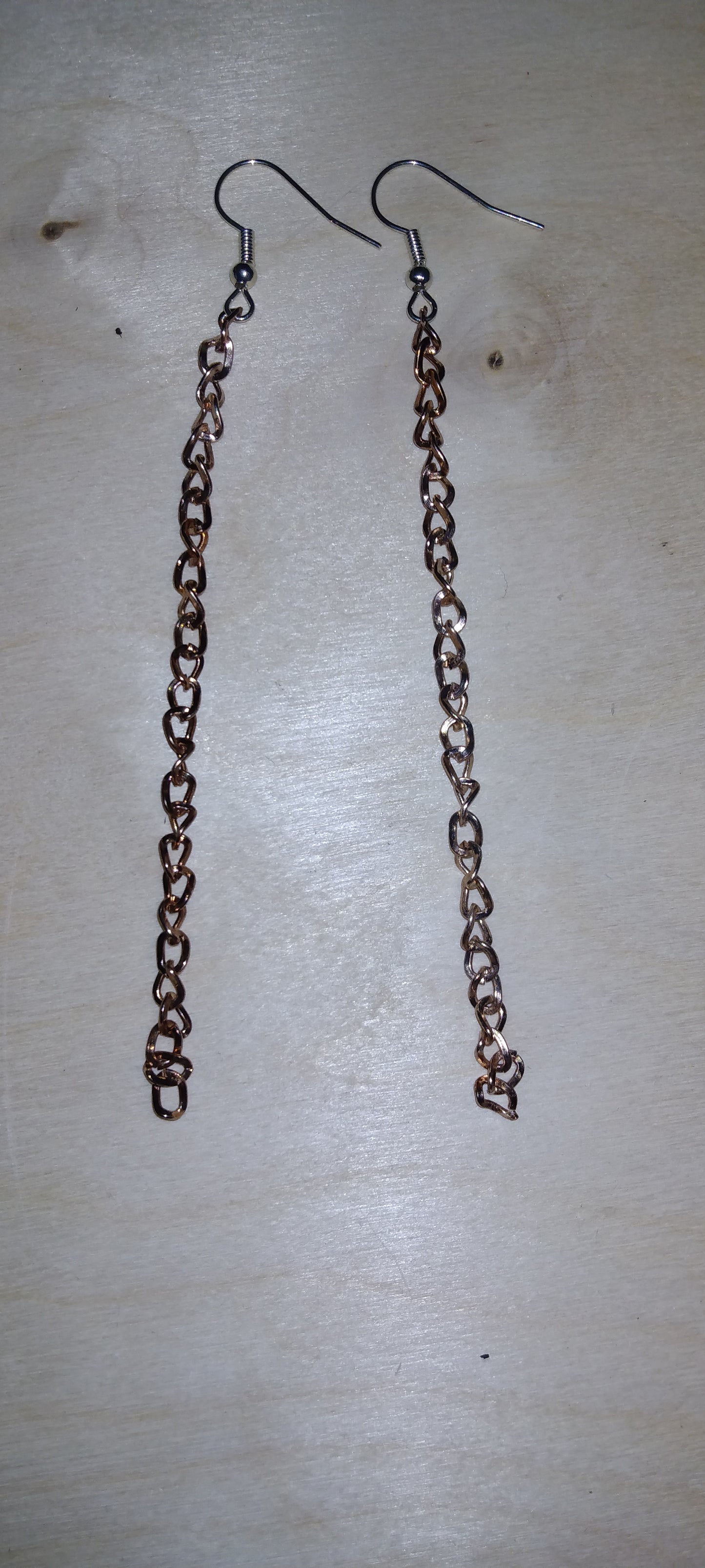 Handmade chain link earrings