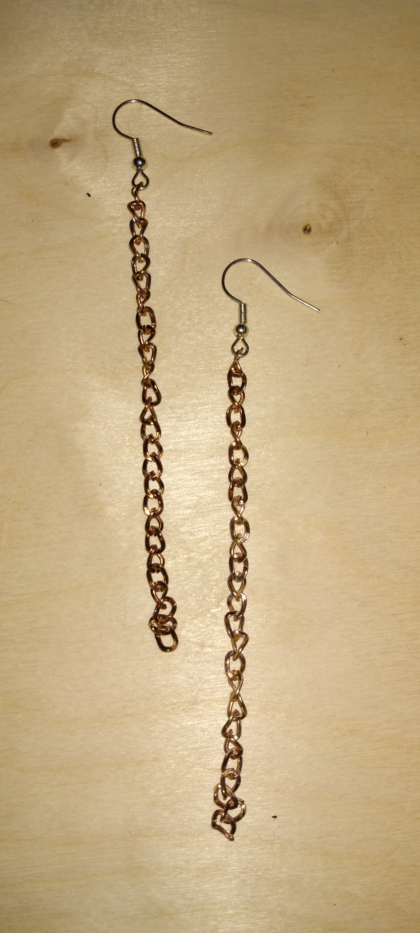 Handmade chain link earrings