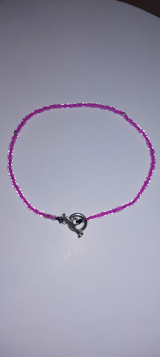 Handmade beaded glass bracelet