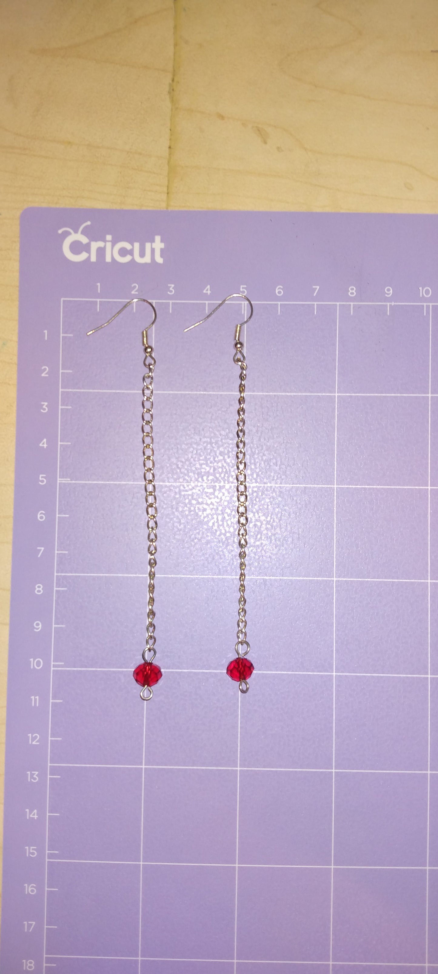 Handmade beaded chain earrings