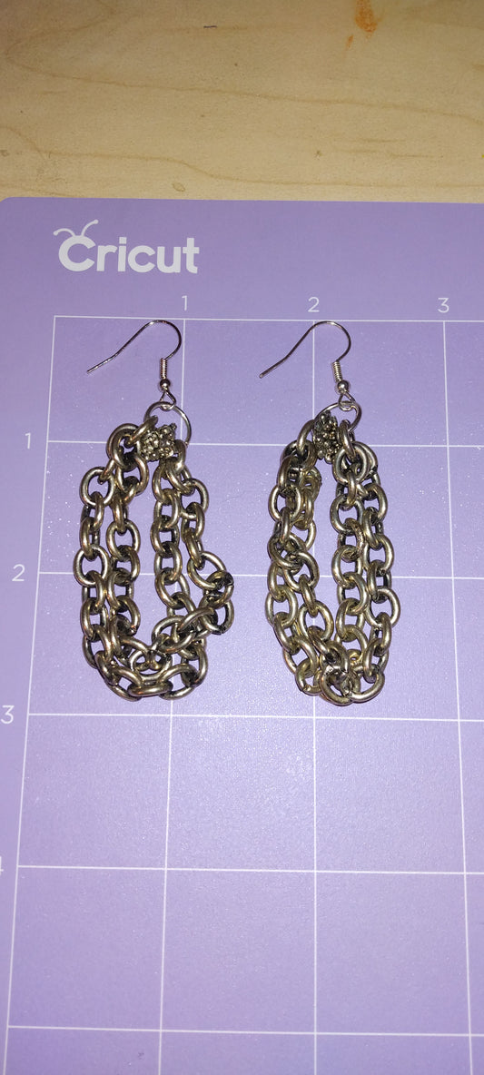 Handmade chain link earrings