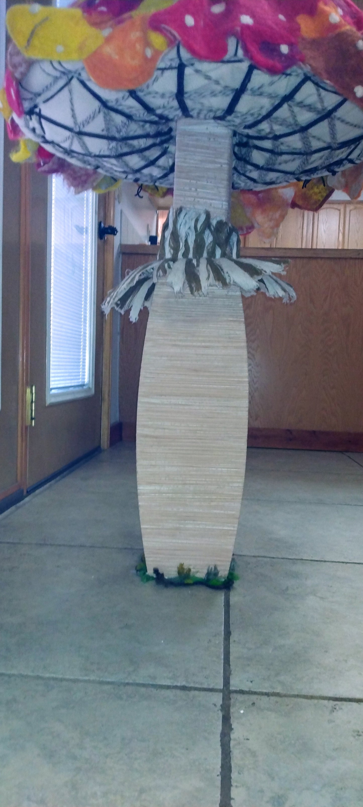 Handmade giant mushroom sculpture
