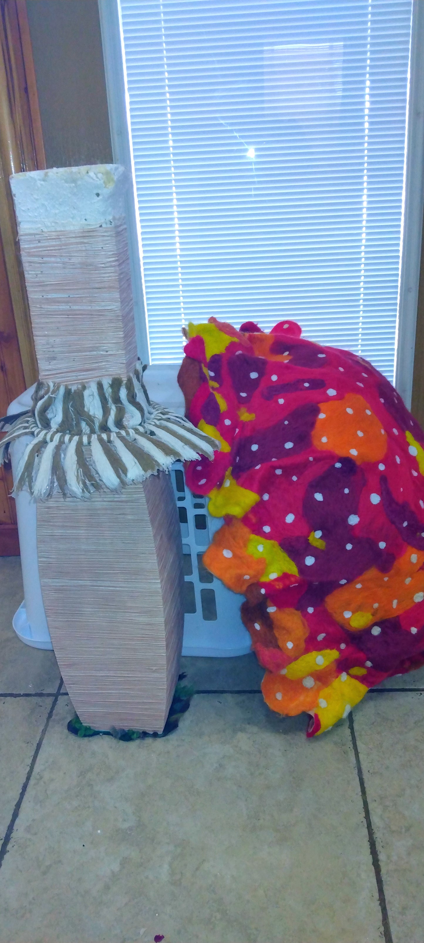 Handmade giant mushroom sculpture